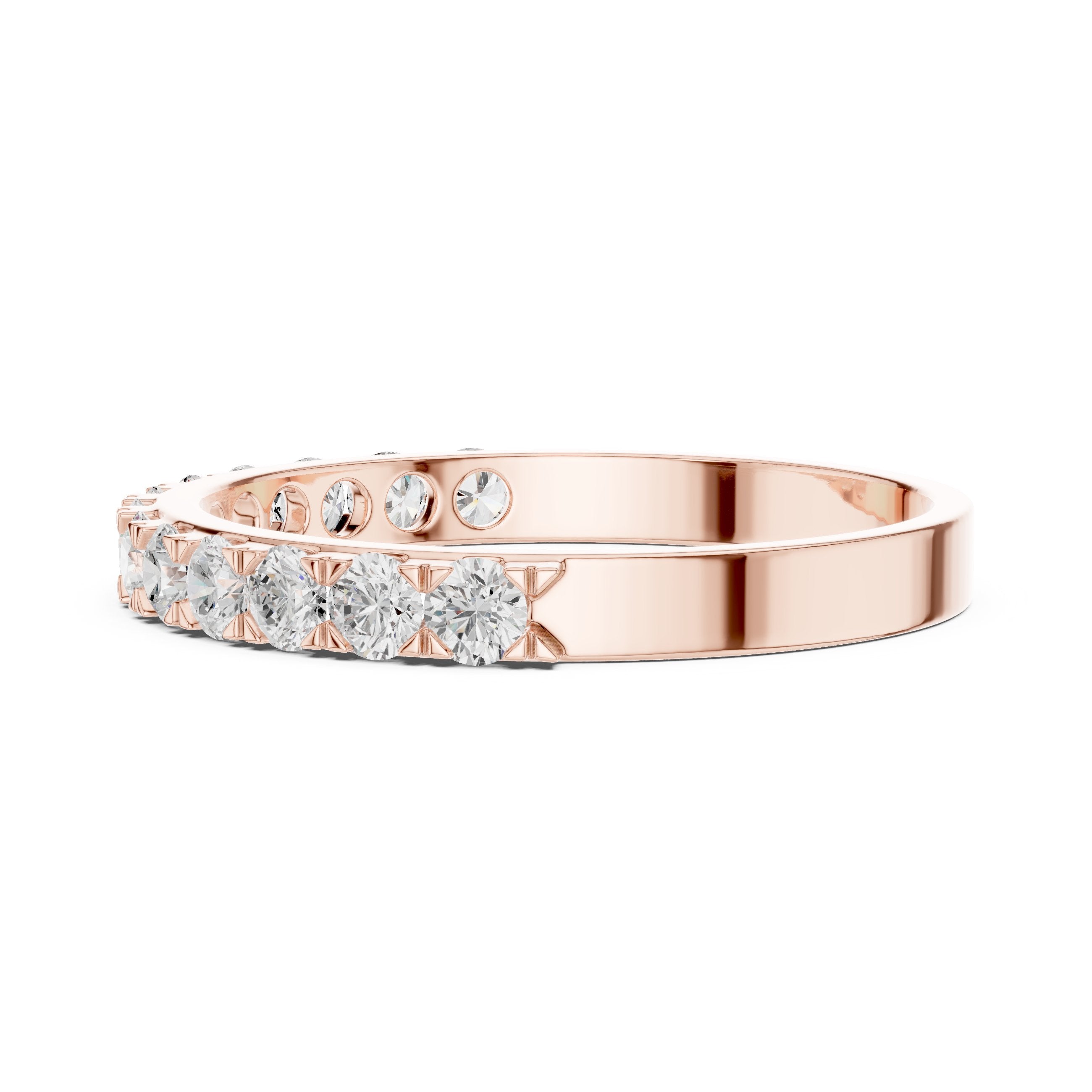 Resplendent Milgrain Diamond Engagement Ring in Rose Gold - VYKA Diamonds