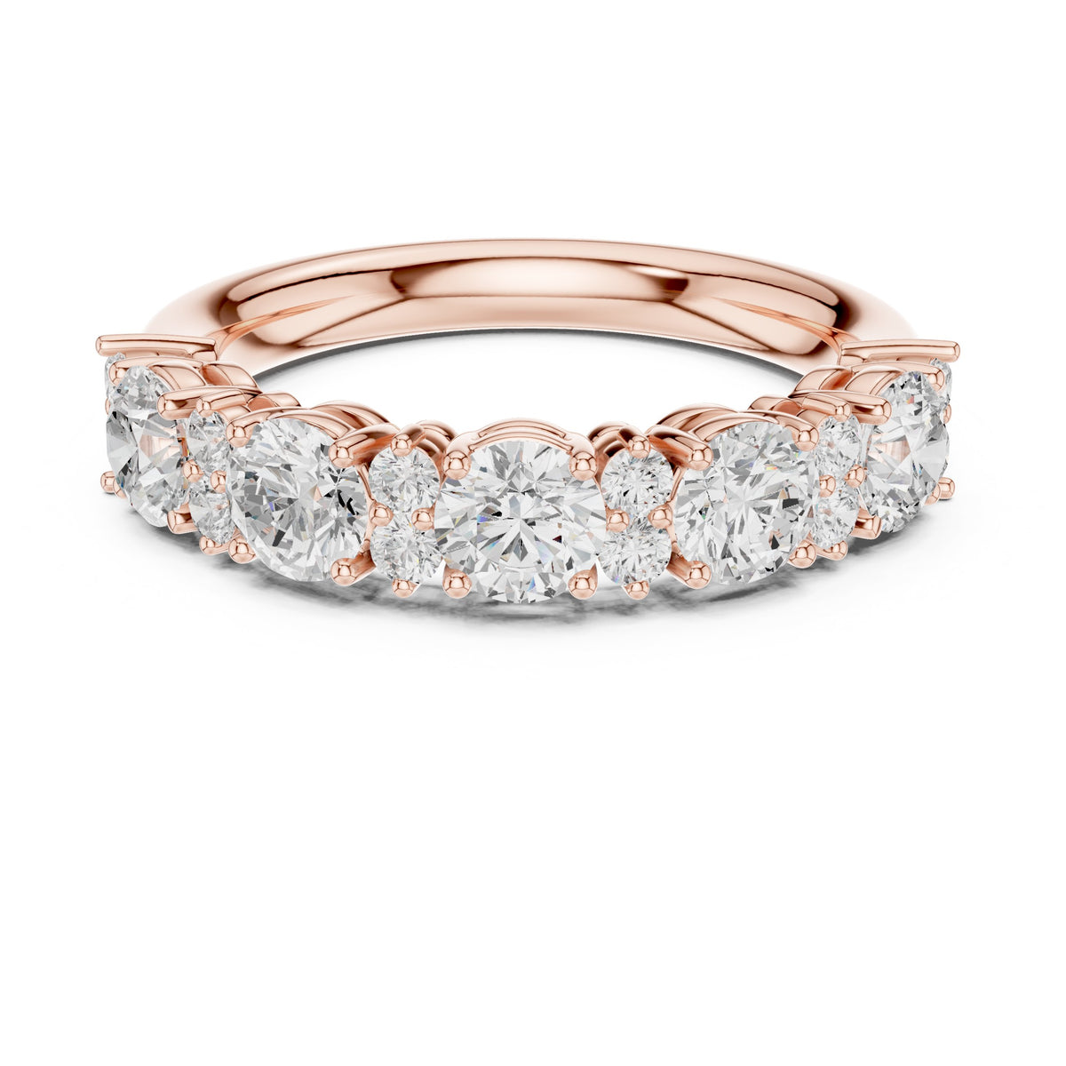 Round Diamond Claw Set Anniversary Band