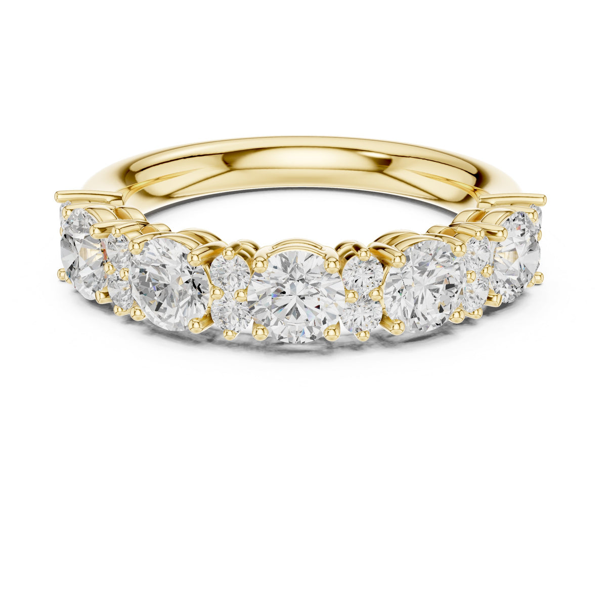 Round Diamond Claw Set Anniversary Band