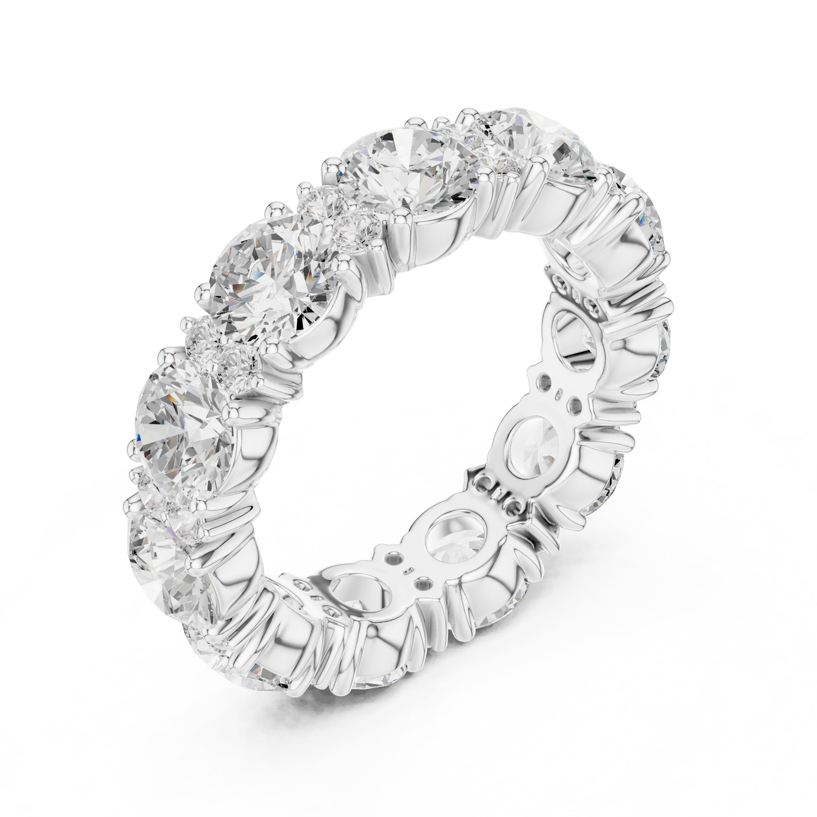 سوار أبدي بألماس مستدير in White Gold - VYKA Diamonds