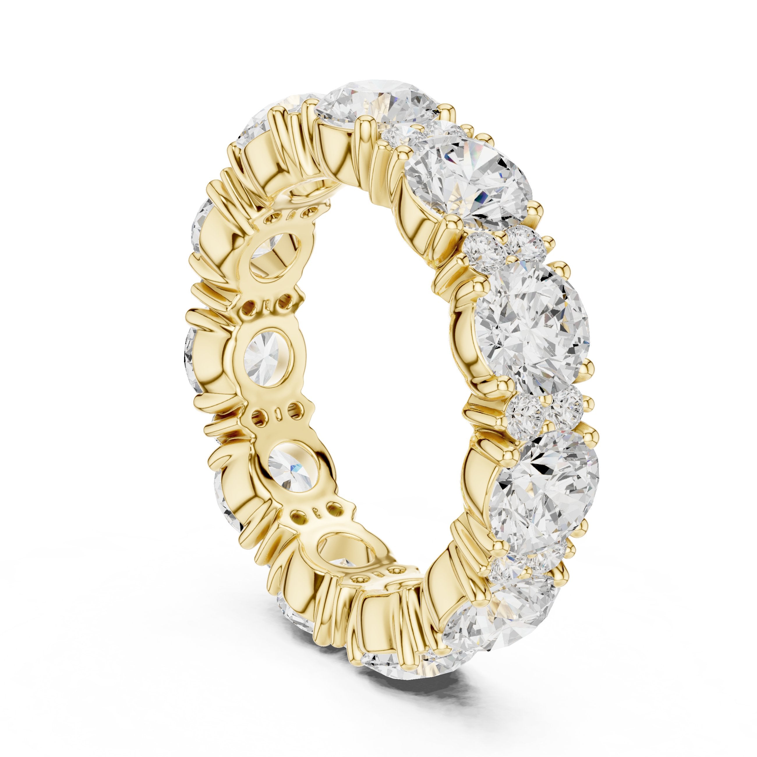 سوار أبدي بألماس مستدير in Yellow Gold - VYKA Diamonds