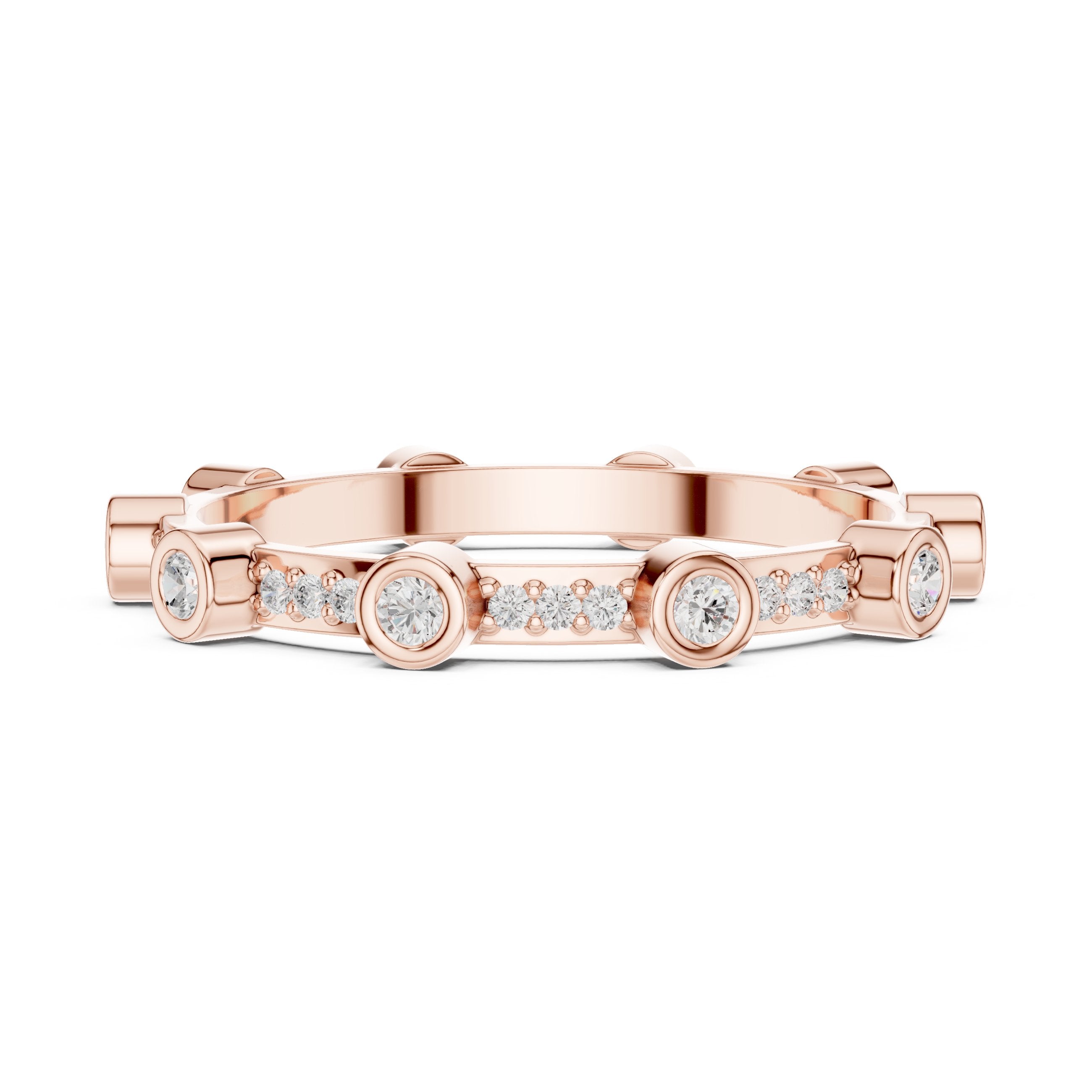 سوار أبدي بألماس بترصيع بيزل in Rose Gold - VYKA Diamonds