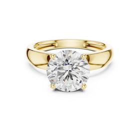 Round Diamond Four Prong Solitaire Engagement Ring