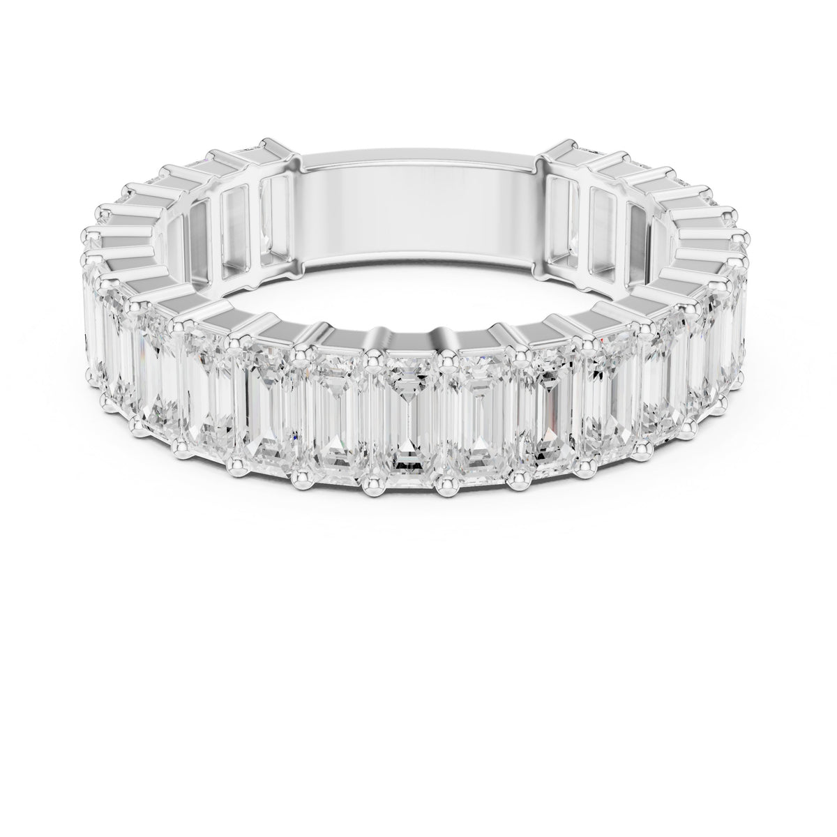 Emerald Cut Diamond Eternity Band