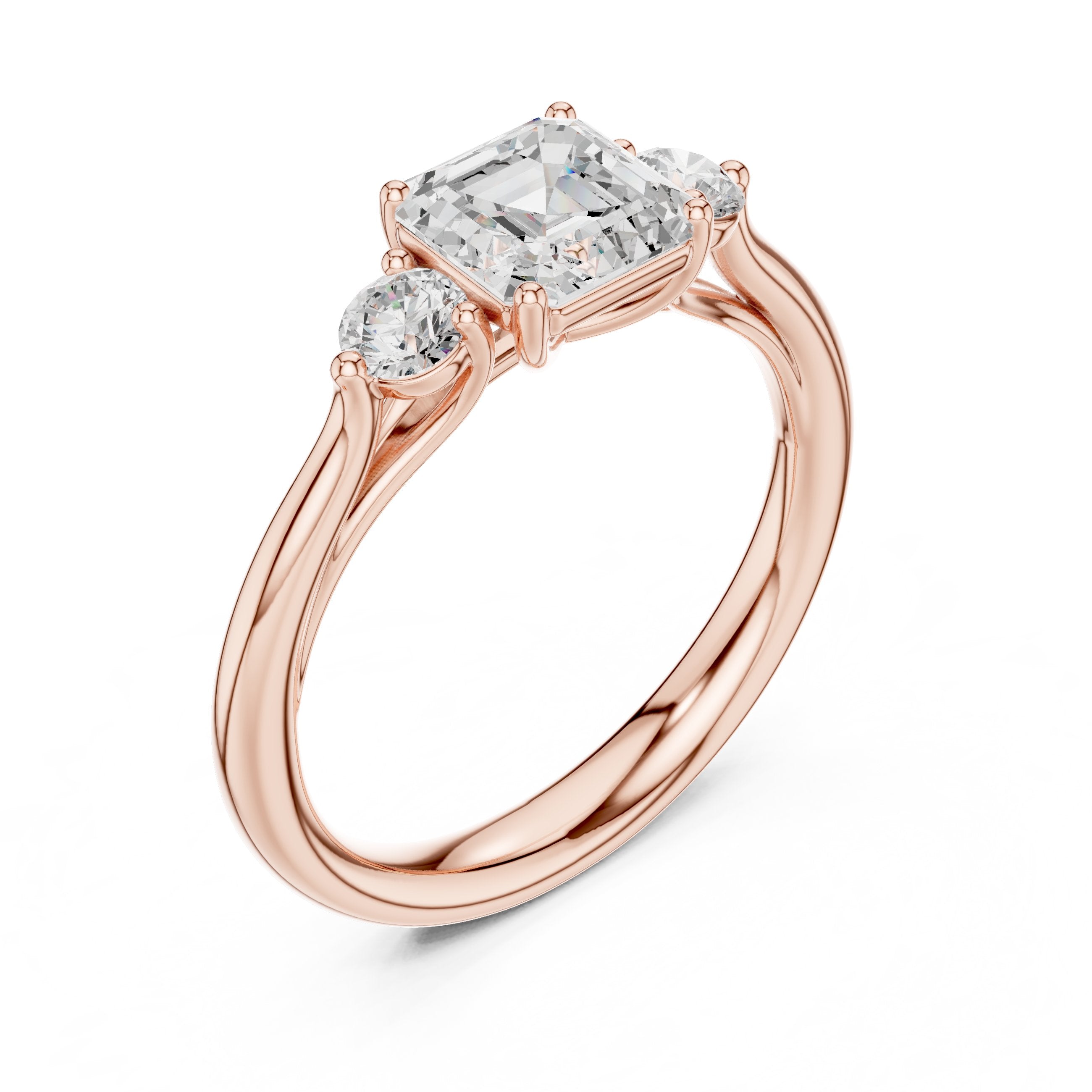 Sublime Bezel Set Diamond Engagement Ring in Rose Gold - VYKA Diamonds
