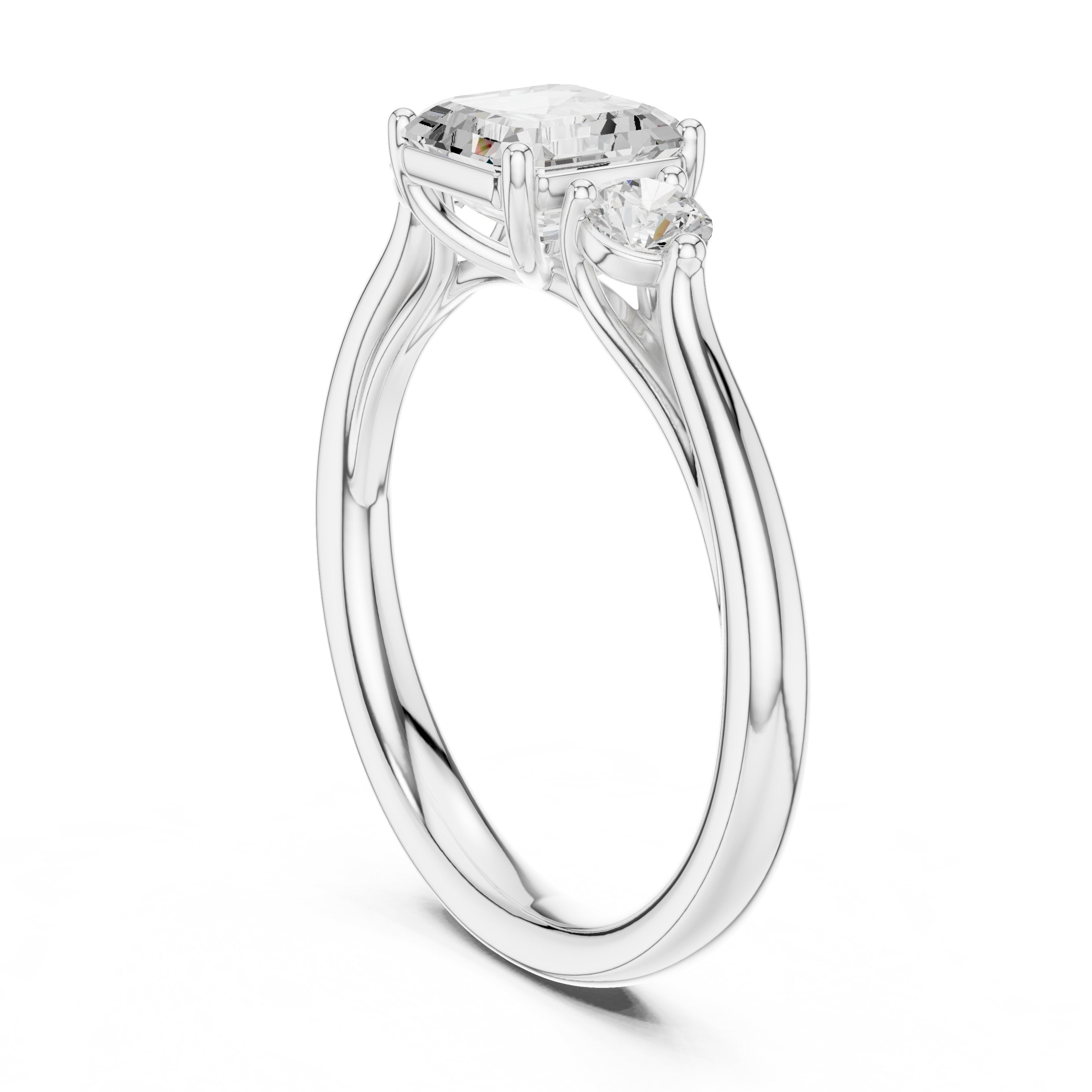 Sublime Bezel Set Diamond Engagement Ring in White Gold - VYKA Diamonds