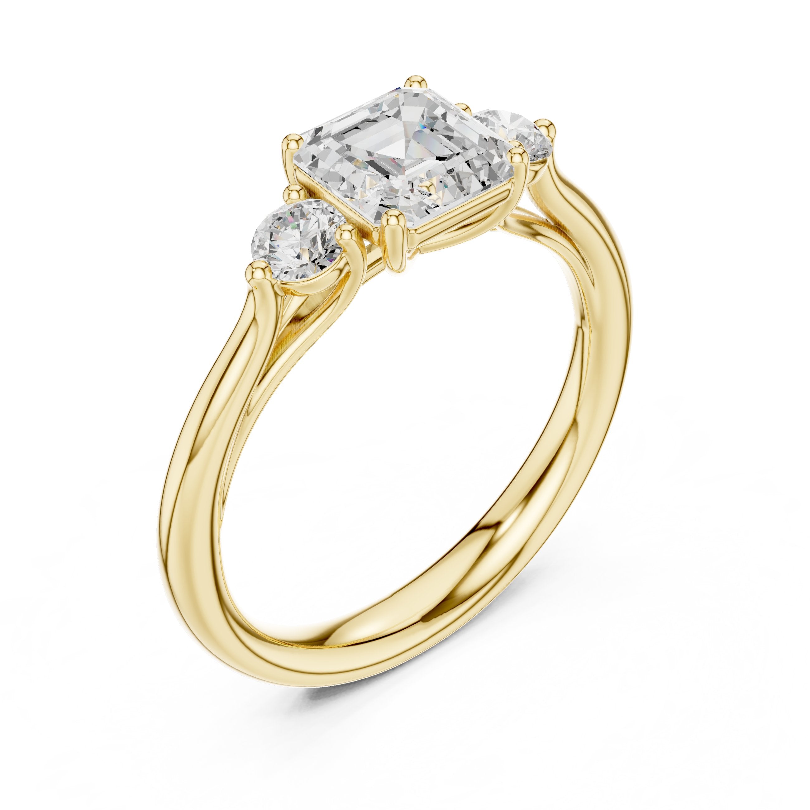 Sublime Bezel Set Diamond Engagement Ring in Yellow Gold - VYKA Diamonds