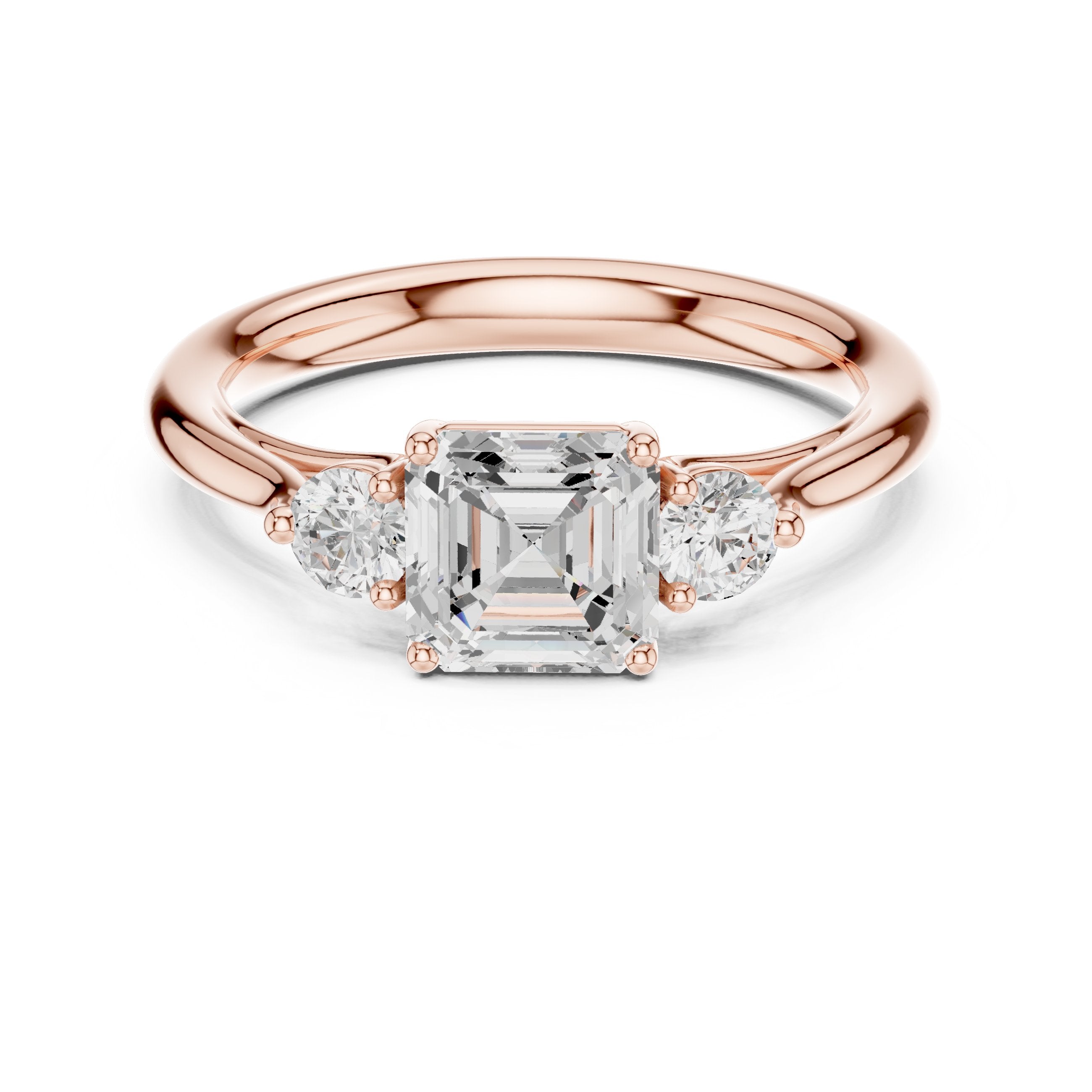 Sublime Bezel Set Diamond Engagement Ring in Rose Gold - VYKA Diamonds