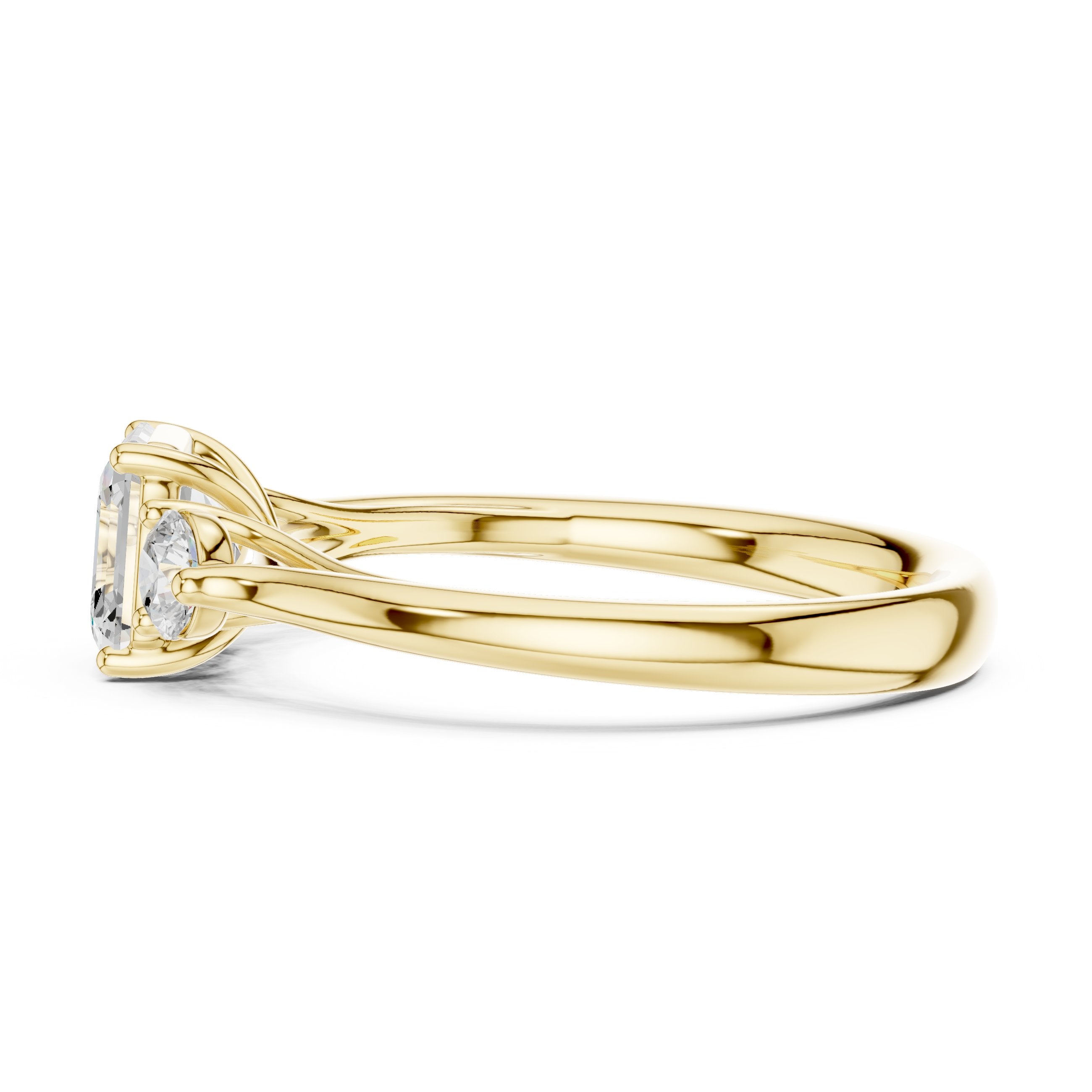 Sublime Bezel Set Diamond Engagement Ring in Yellow Gold - VYKA Diamonds