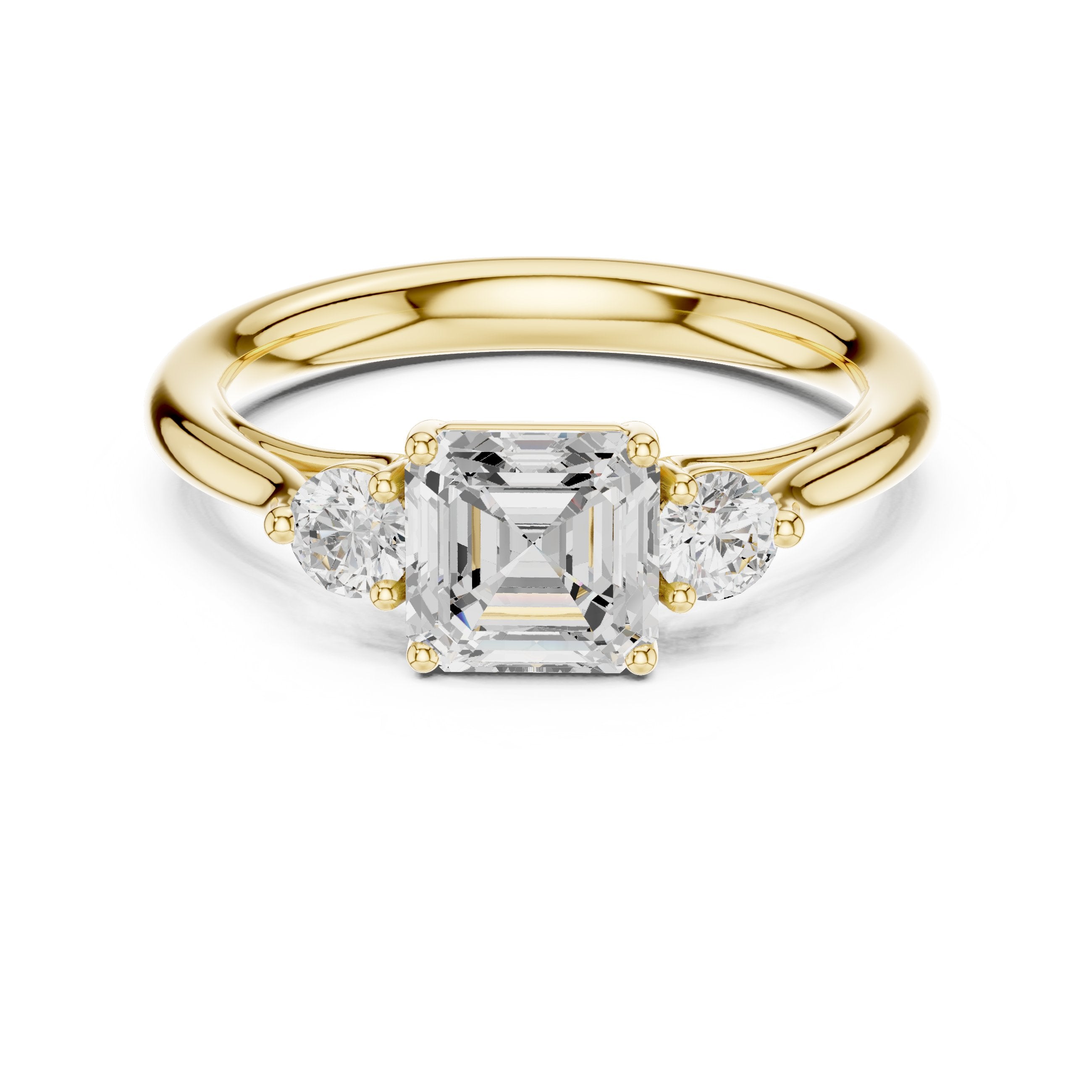 Sublime Bezel Set Diamond Engagement Ring in Yellow Gold - VYKA Diamonds