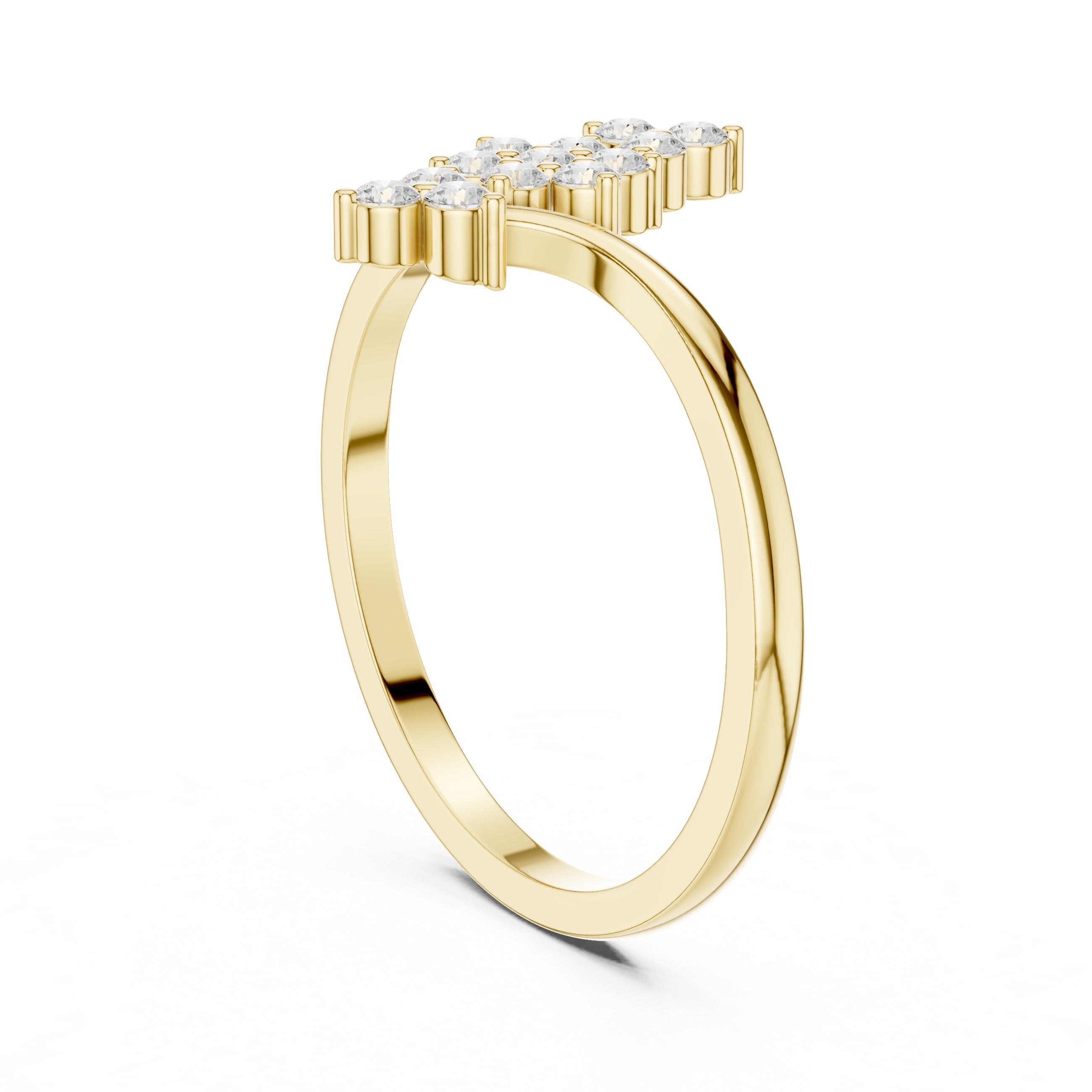 Elaborate Cluster Diamond Engagement Ring in Yellow Gold - VYKA Diamonds