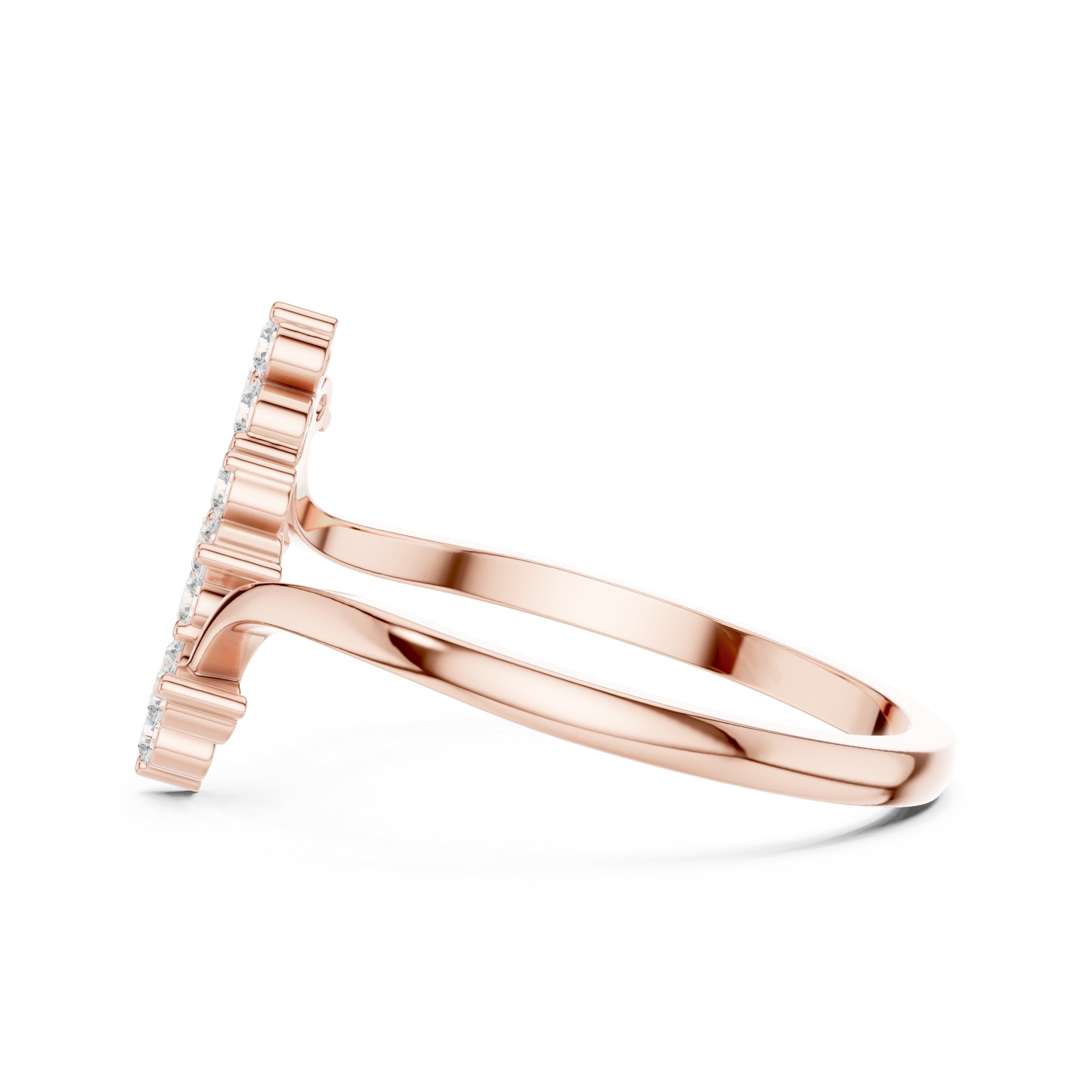 Elaborate Cluster Diamond Engagement Ring in Rose Gold - VYKA Diamonds