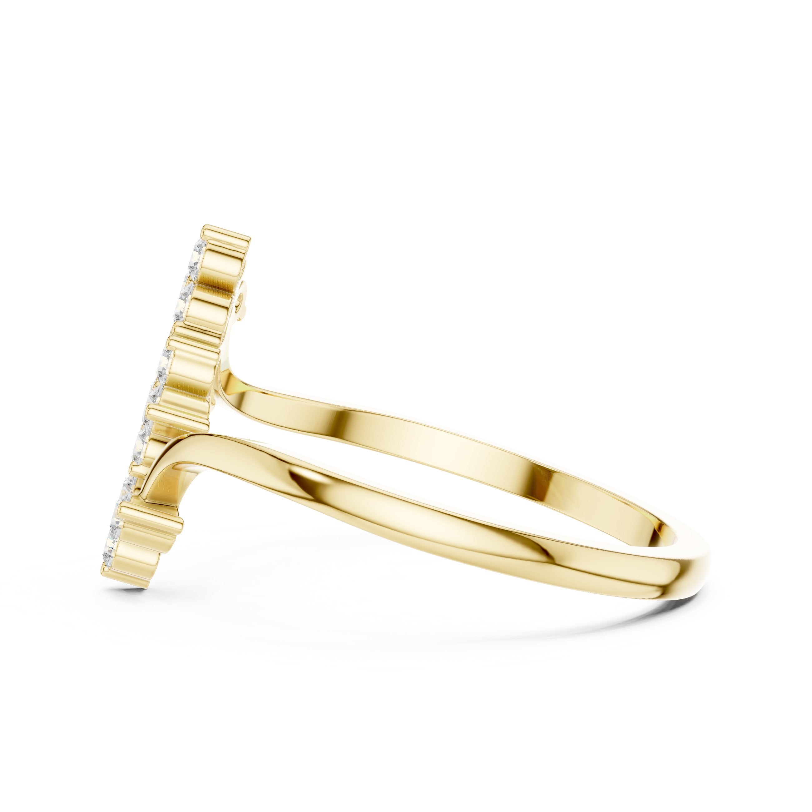 Elaborate Cluster Diamond Engagement Ring in Yellow Gold - VYKA Diamonds