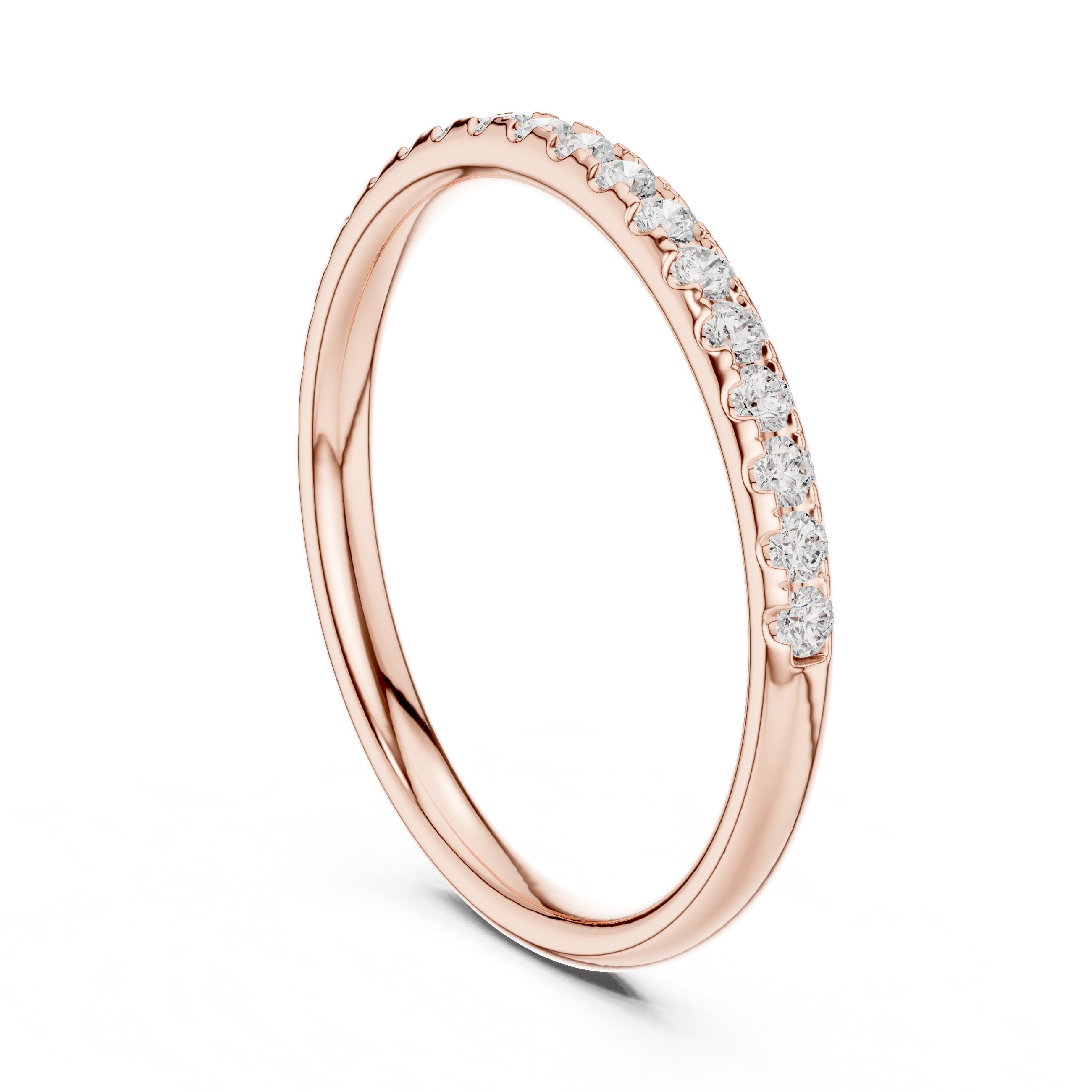 Resplendent Pave Diamond Engagement Ring in Rose Gold - VYKA Diamonds