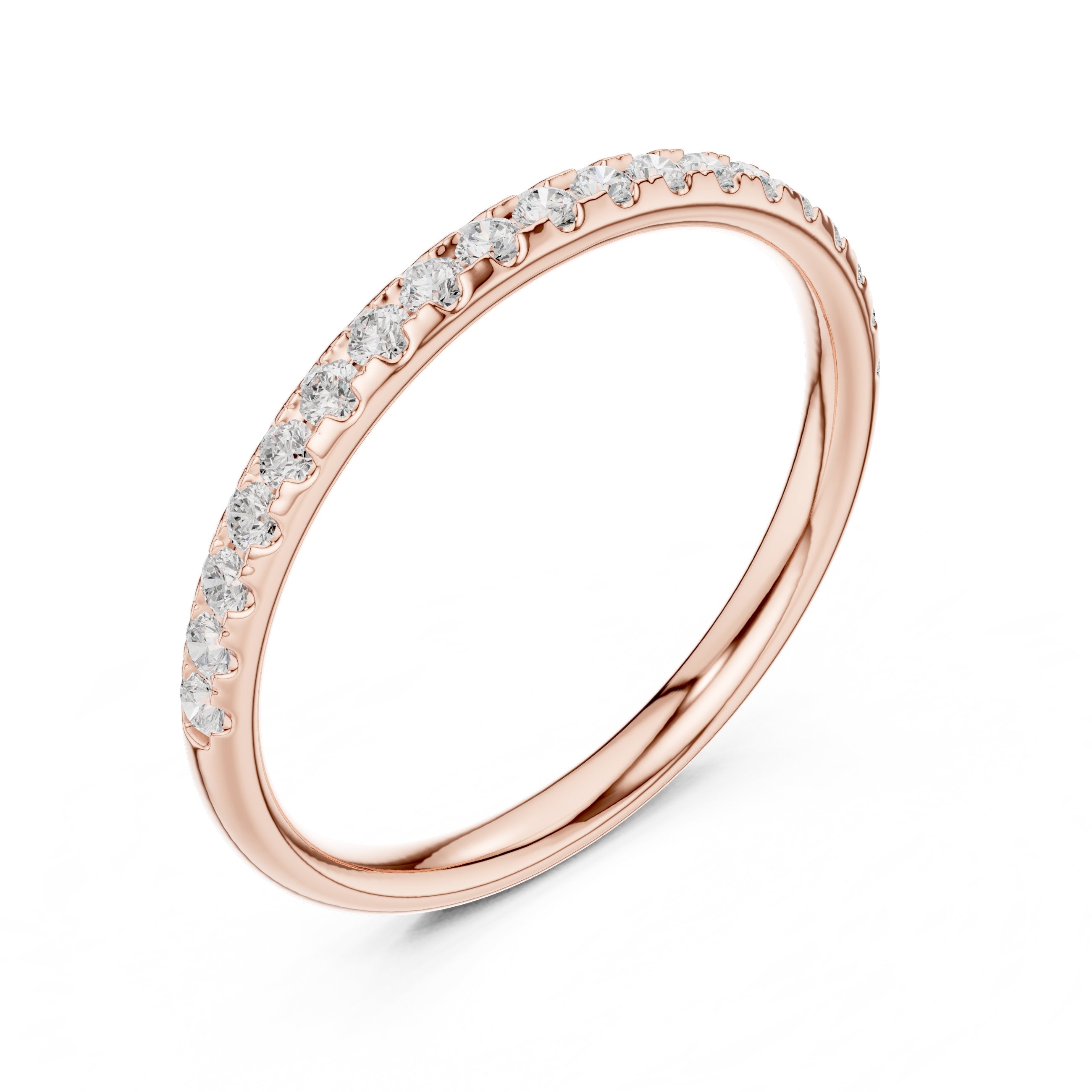 Resplendent Pave Diamond Engagement Ring in Rose Gold - VYKA Diamonds