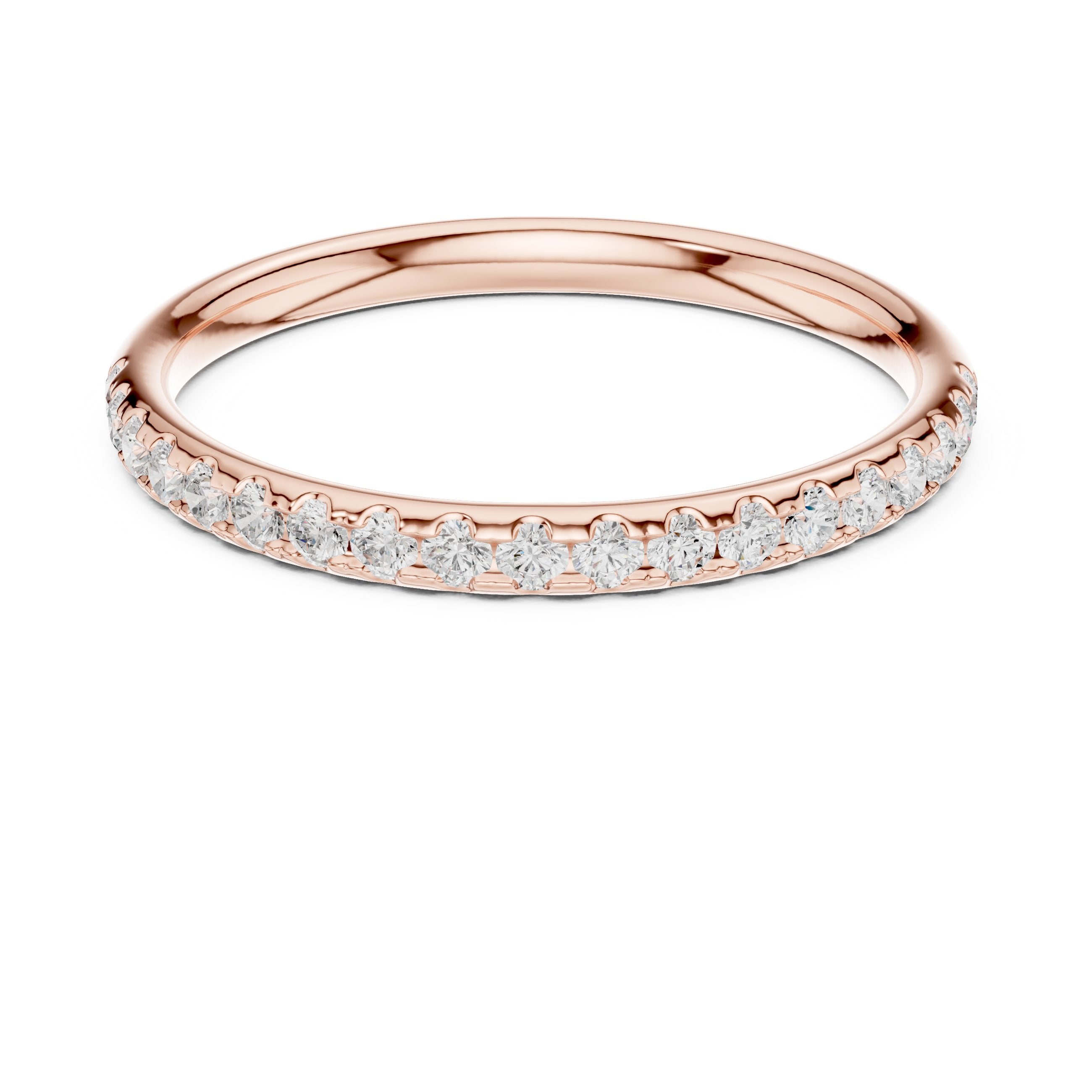 Resplendent Pave Diamond Engagement Ring in Rose Gold - VYKA Diamonds