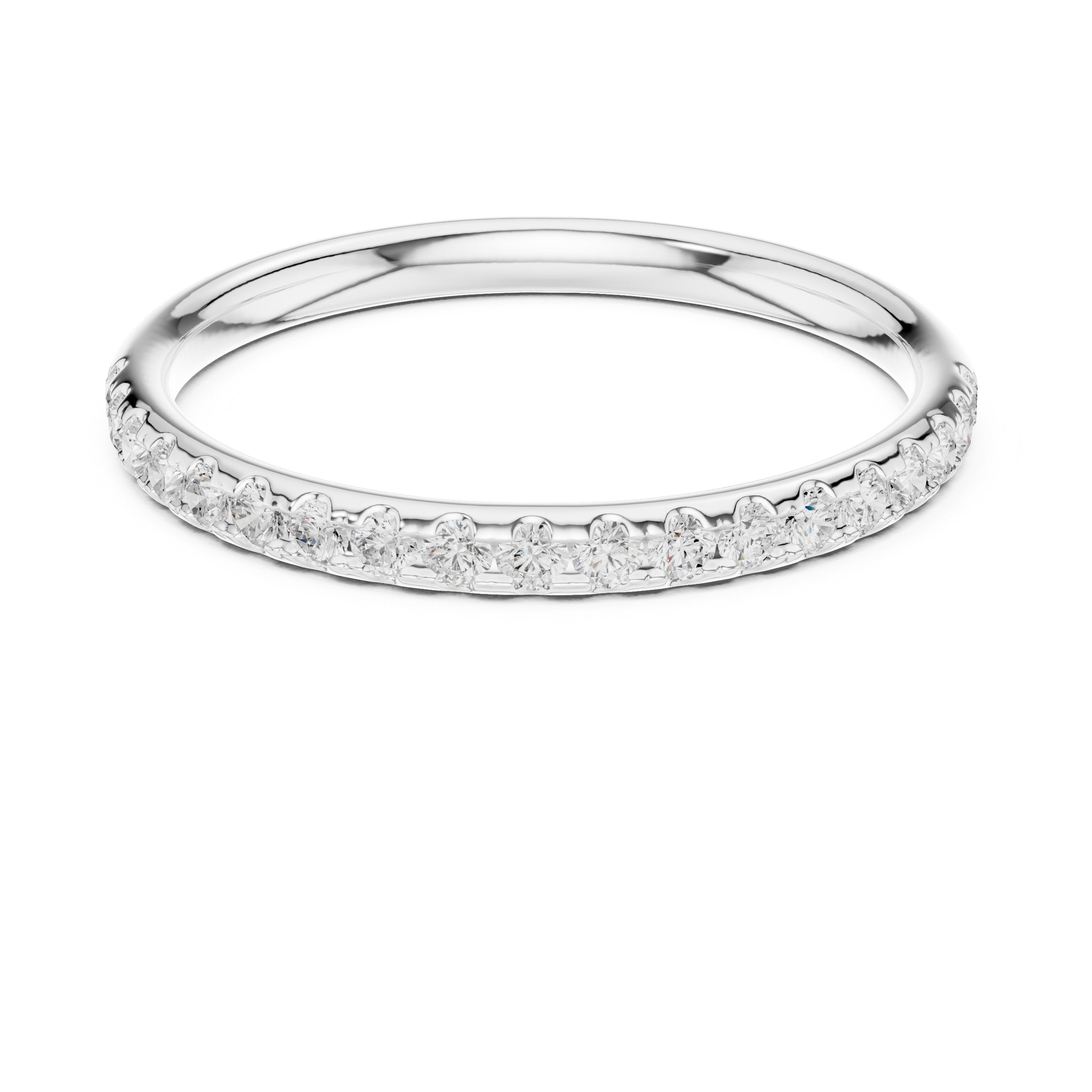 Resplendent Pave Diamond Engagement Ring in White Gold - VYKA Diamonds