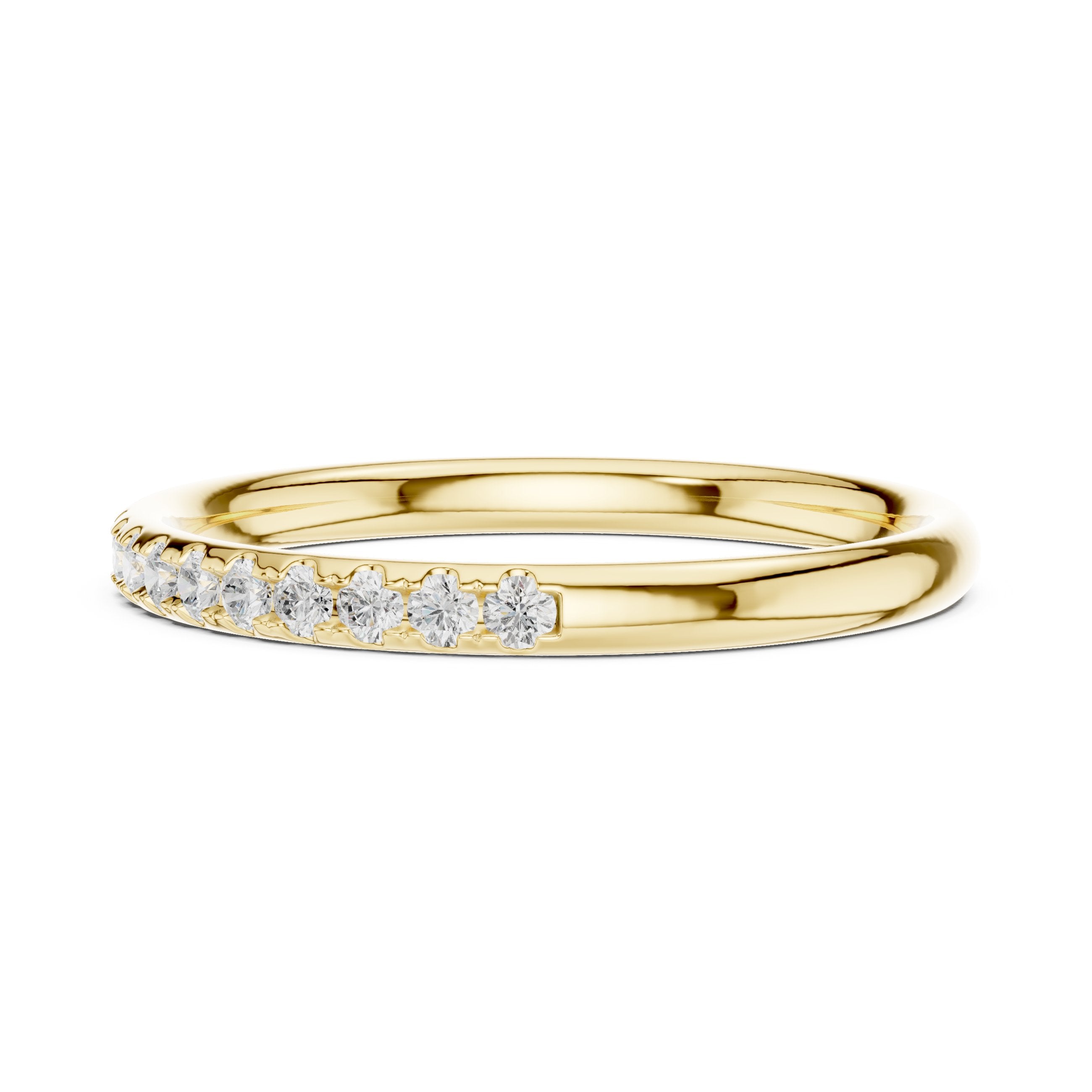 Resplendent Pave Diamond Engagement Ring in Yellow Gold - VYKA Diamonds