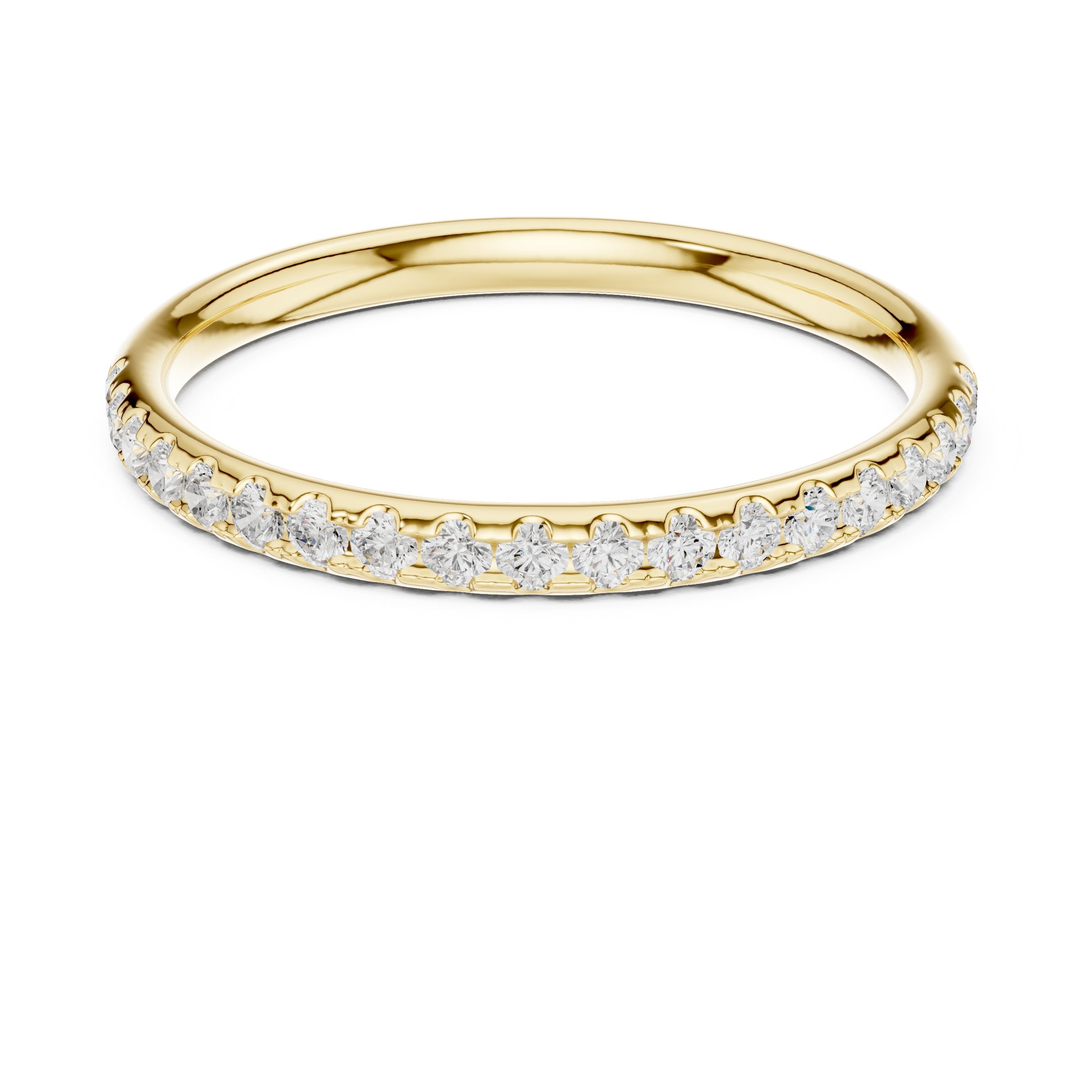 Resplendent Pave Diamond Engagement Ring in Yellow Gold - VYKA Diamonds