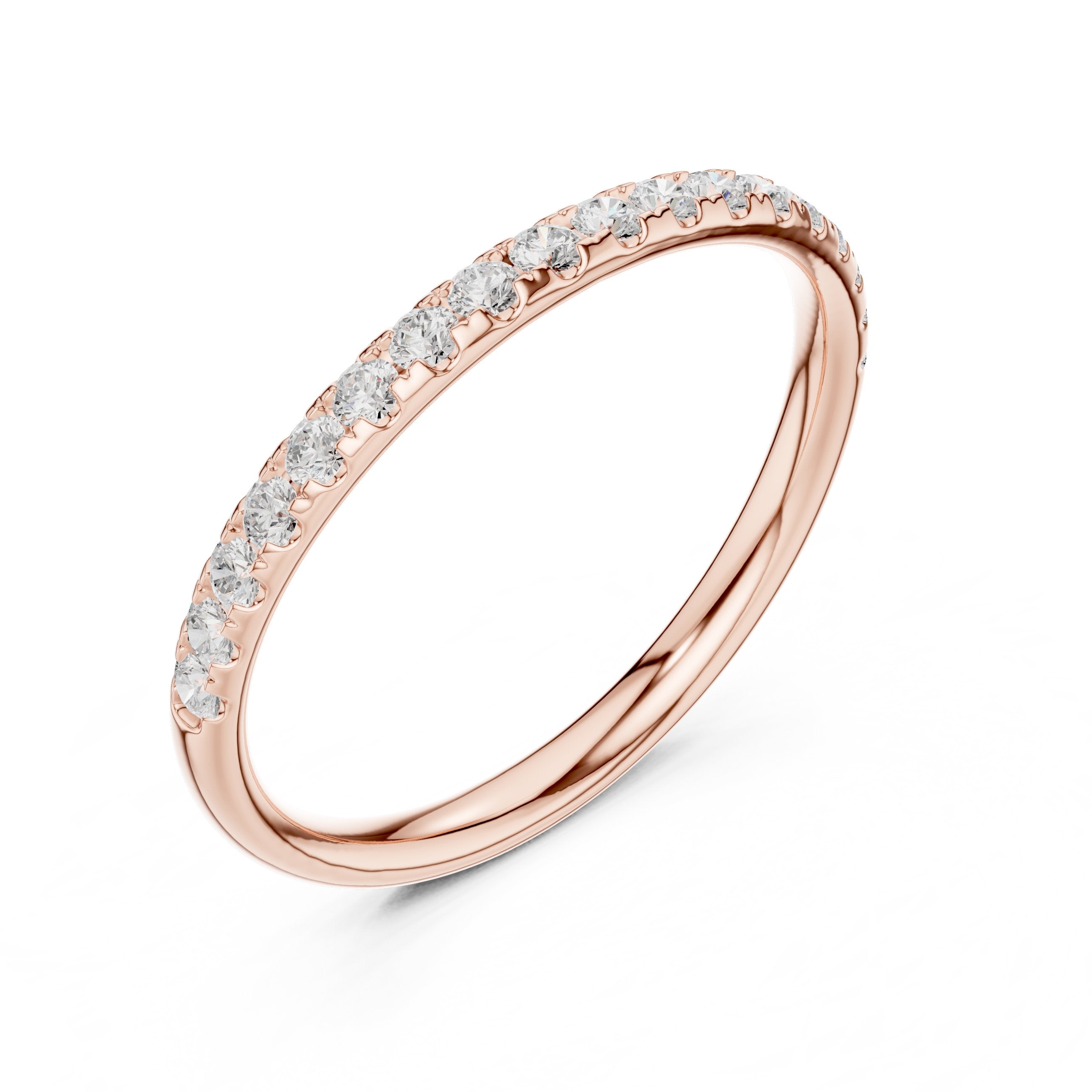 Enthralling Cathedral Diamond Engagement Ring in Rose Gold - VYKA Diamonds