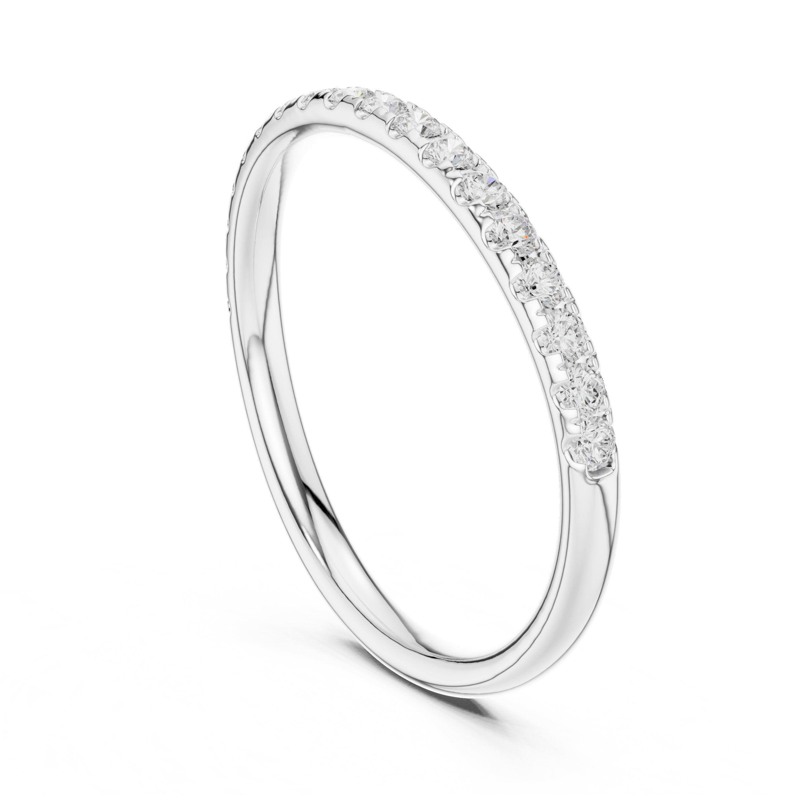 Enthralling Cathedral Diamond Engagement Ring in White Gold - VYKA Diamonds