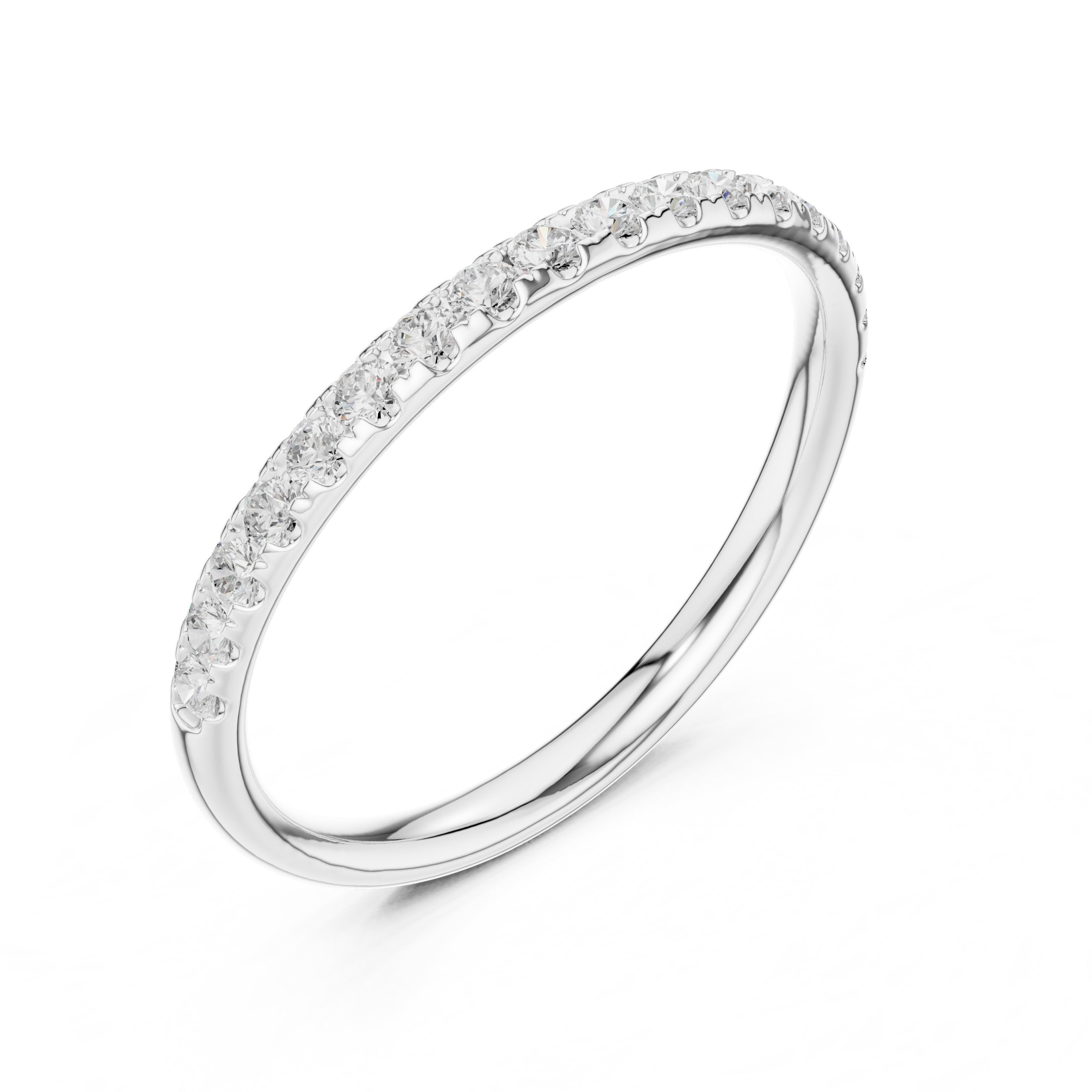 Enthralling Cathedral Diamond Engagement Ring in White Gold - VYKA Diamonds