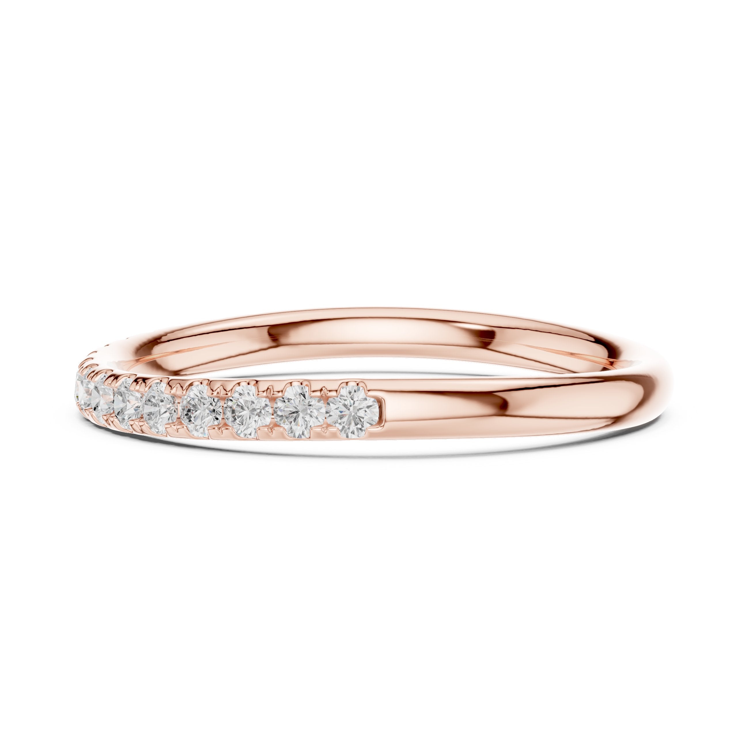 Enthralling Cathedral Diamond Engagement Ring in Rose Gold - VYKA Diamonds