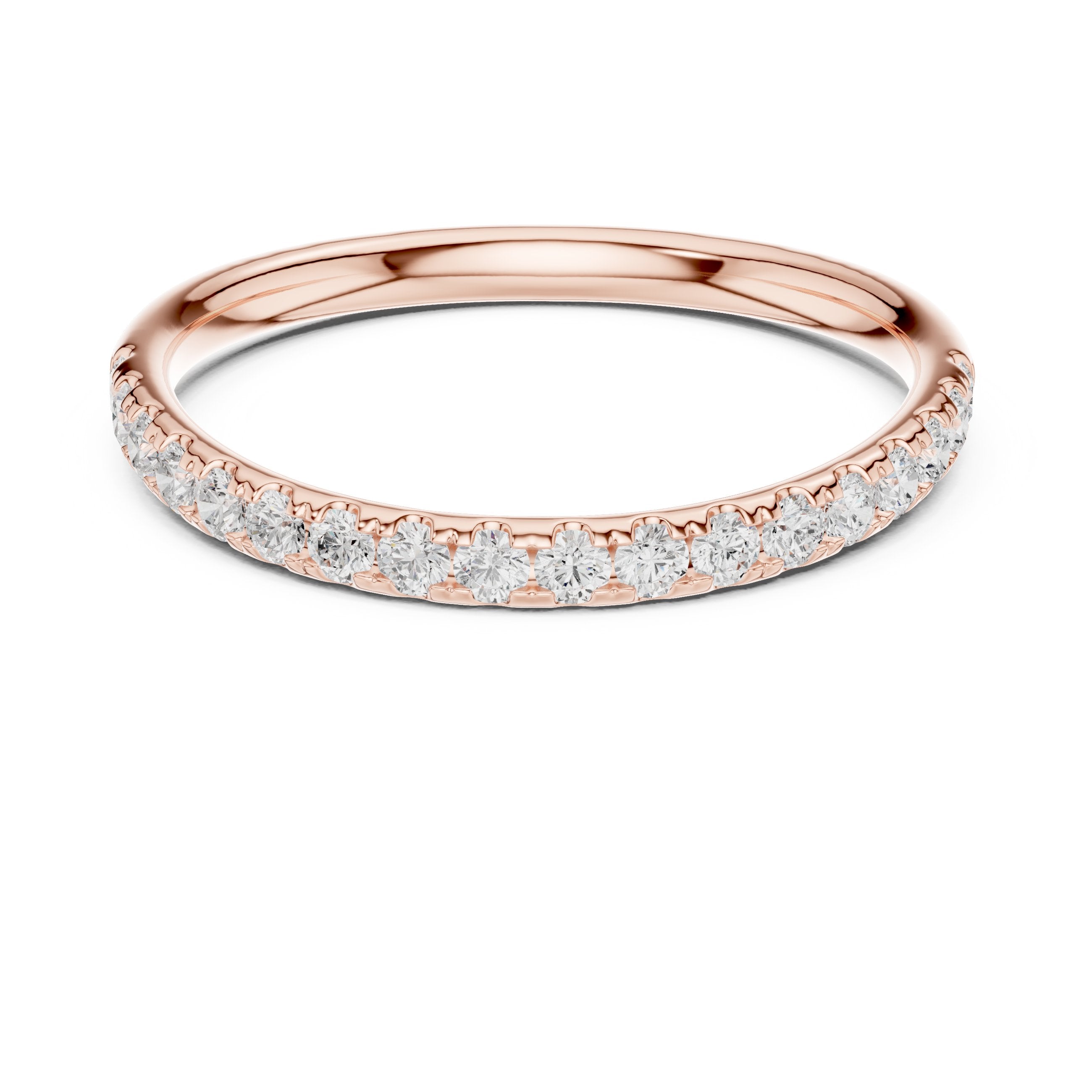 Enthralling Cathedral Diamond Engagement Ring in Rose Gold - VYKA Diamonds