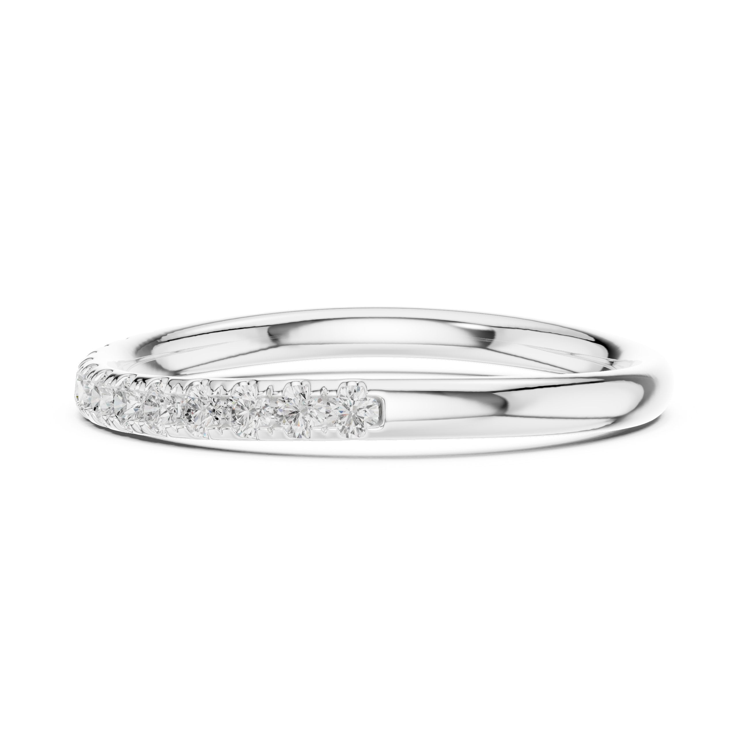Enthralling Cathedral Diamond Engagement Ring in White Gold - VYKA Diamonds
