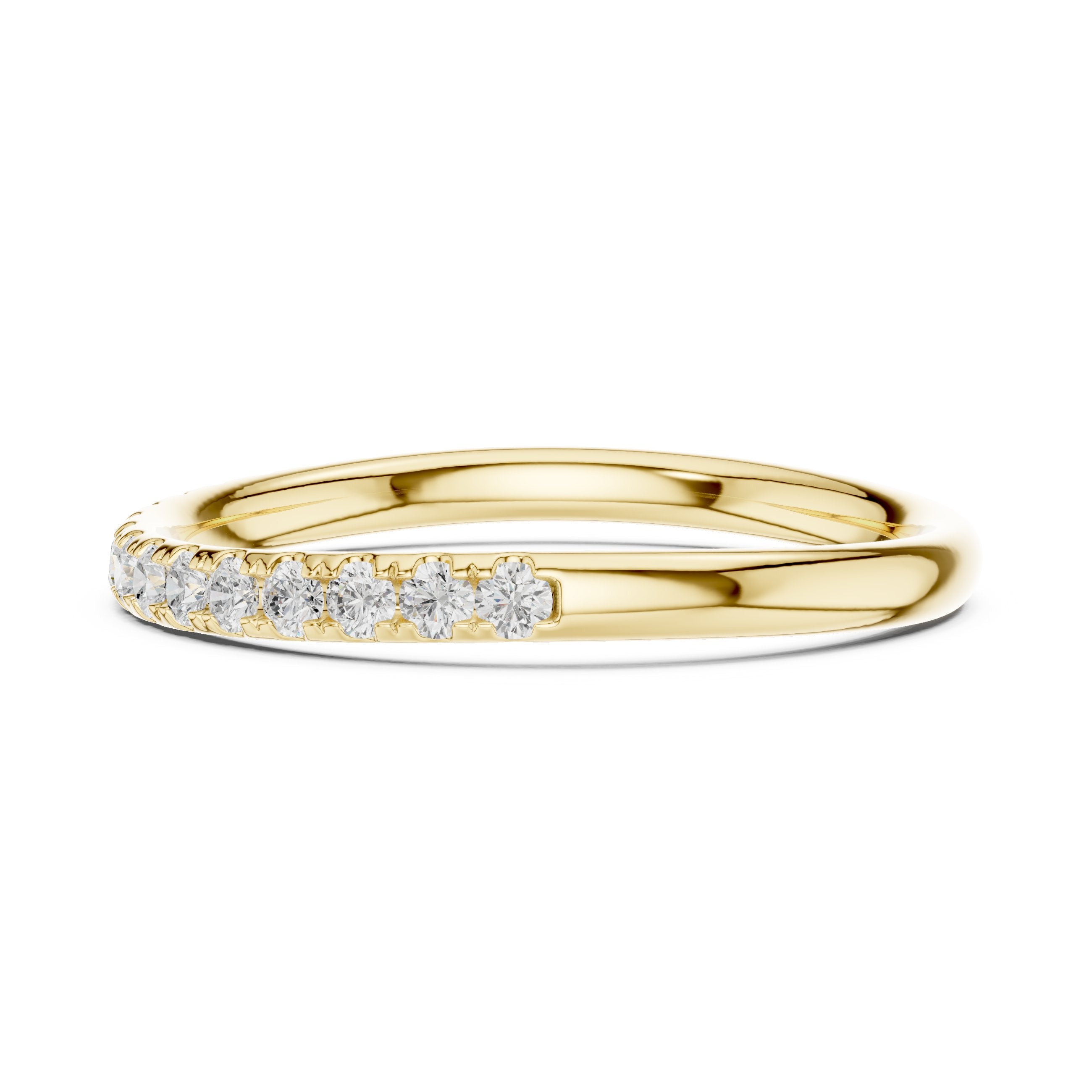 Enthralling Cathedral Diamond Engagement Ring in Yellow Gold - VYKA Diamonds