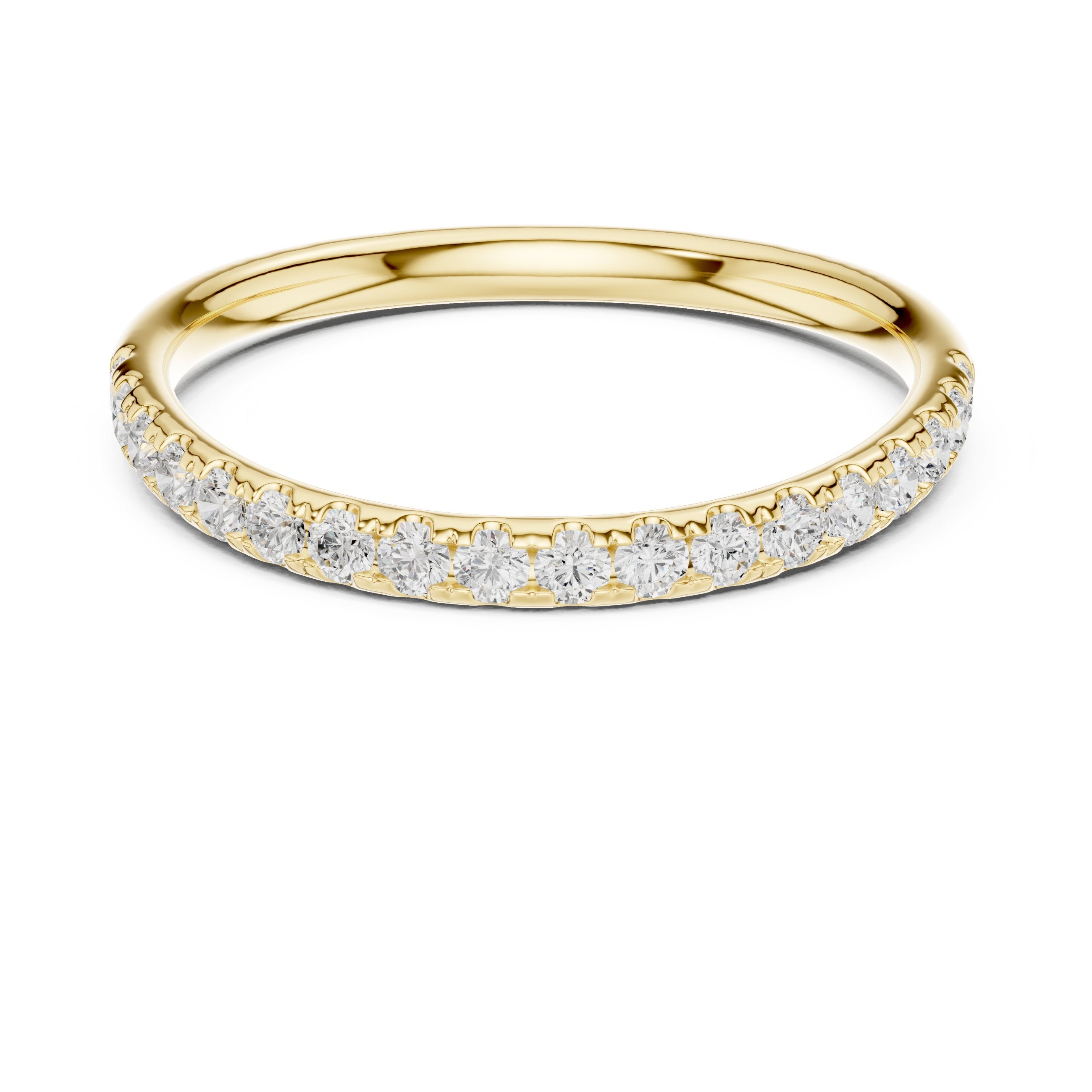 Enthralling Cathedral Diamond Engagement Ring in Yellow Gold - VYKA Diamonds