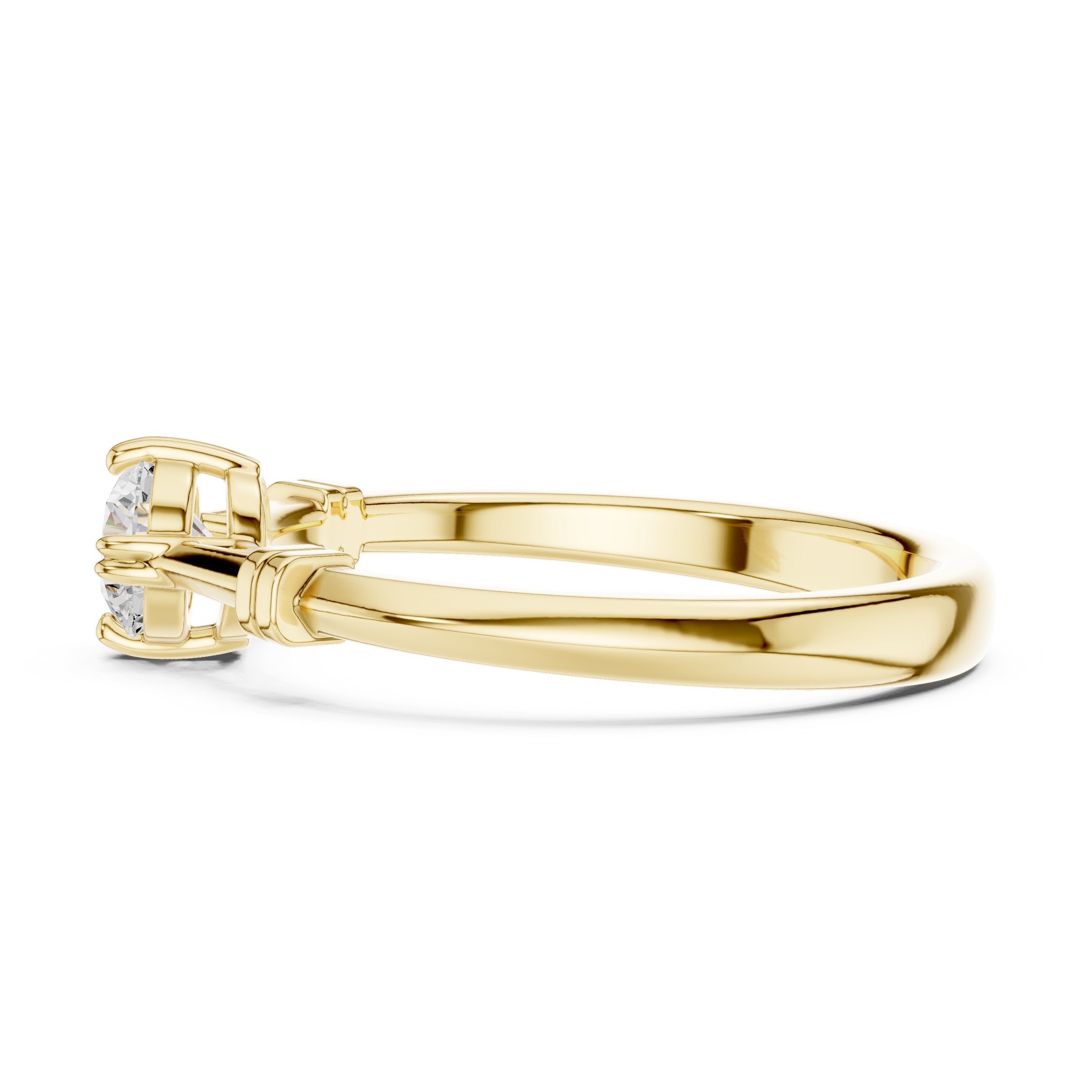 Sovereign Floral Diamond Engagement Ring in Yellow Gold - VYKA Diamonds