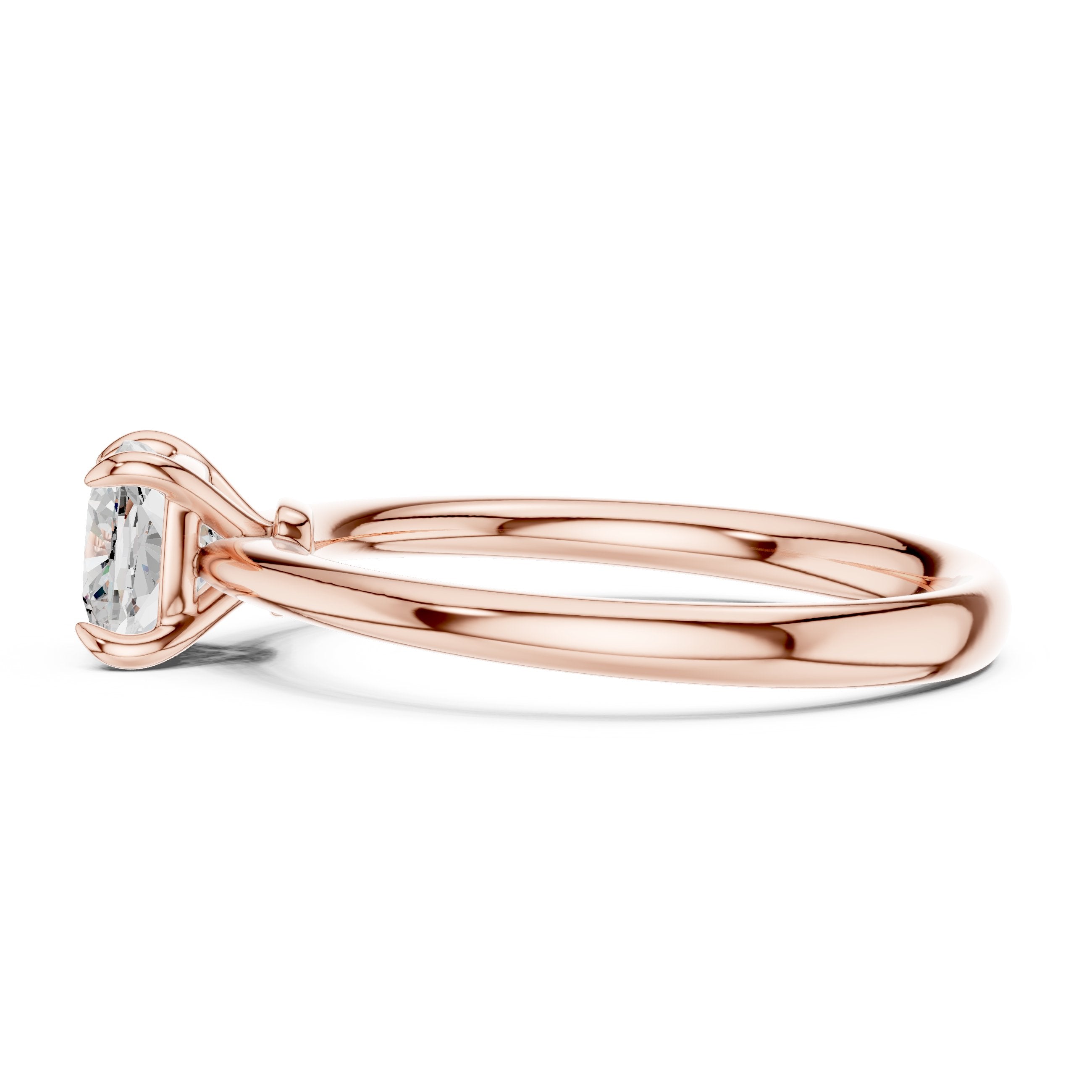 Cushion Cut Diamond Solitaire Engagement Ring in Rose Gold - VYKA Diamonds