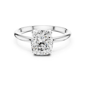 Classic Cushion Cut Solitaire Engagement Ring