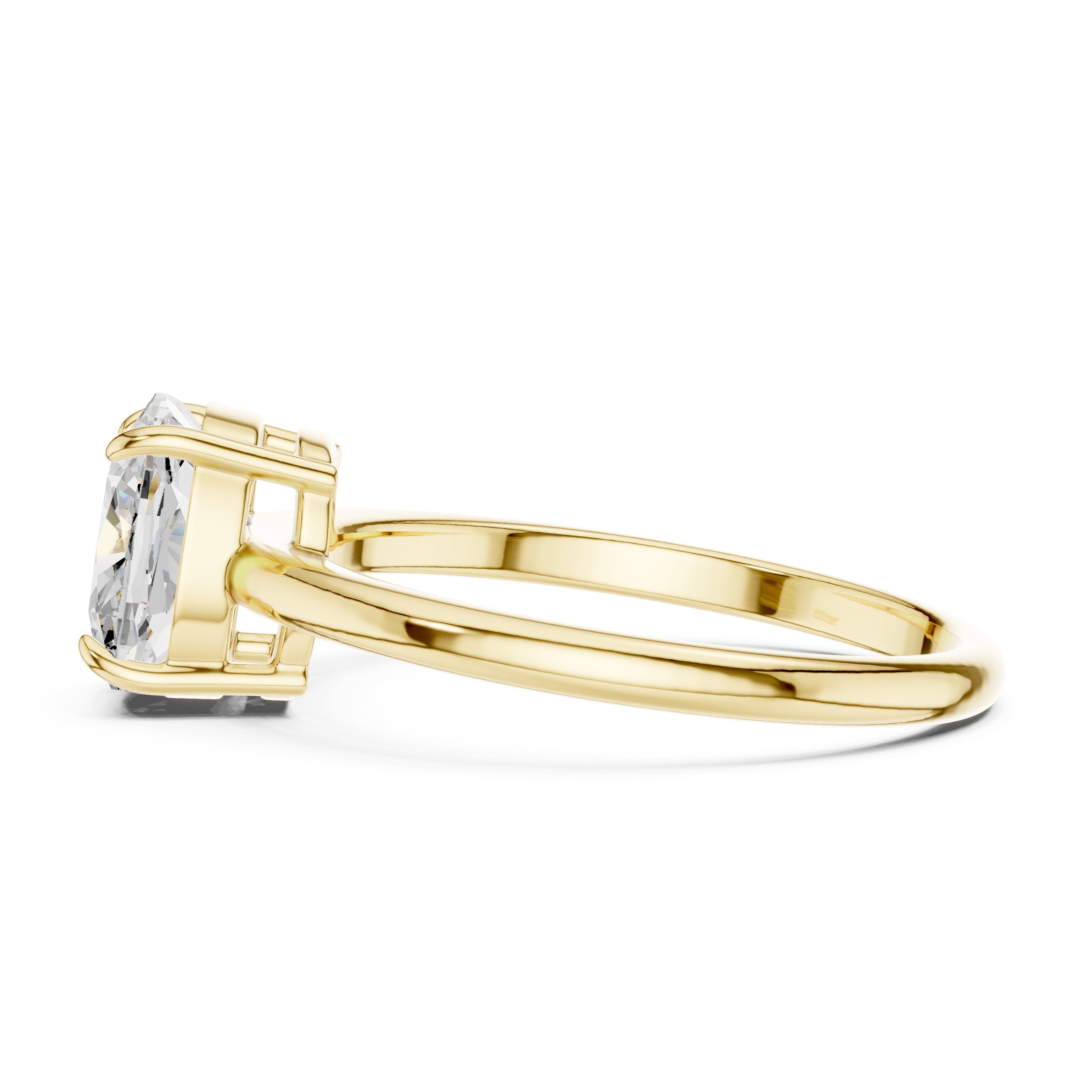 Classic Cushion Cut Solitaire Engagement Ring in Yellow Gold - VYKA Diamonds