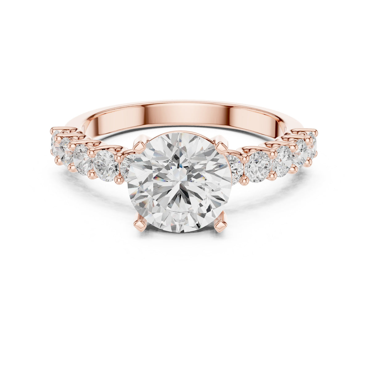 Ethereal Side Stone Diamond Engagement Ring