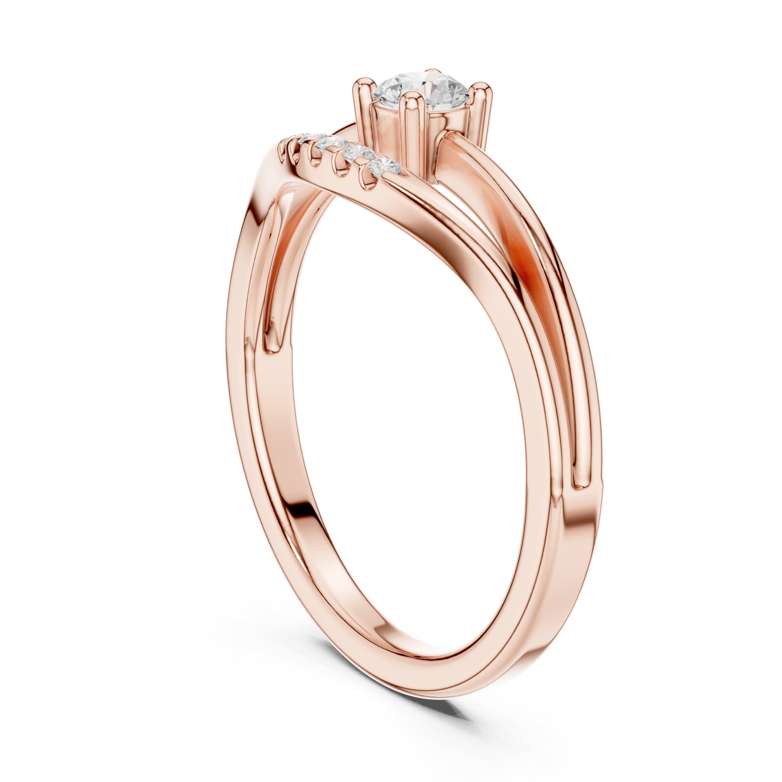 Pearl Halo Diamond Engagement Ring in Rose Gold - VYKA Diamonds