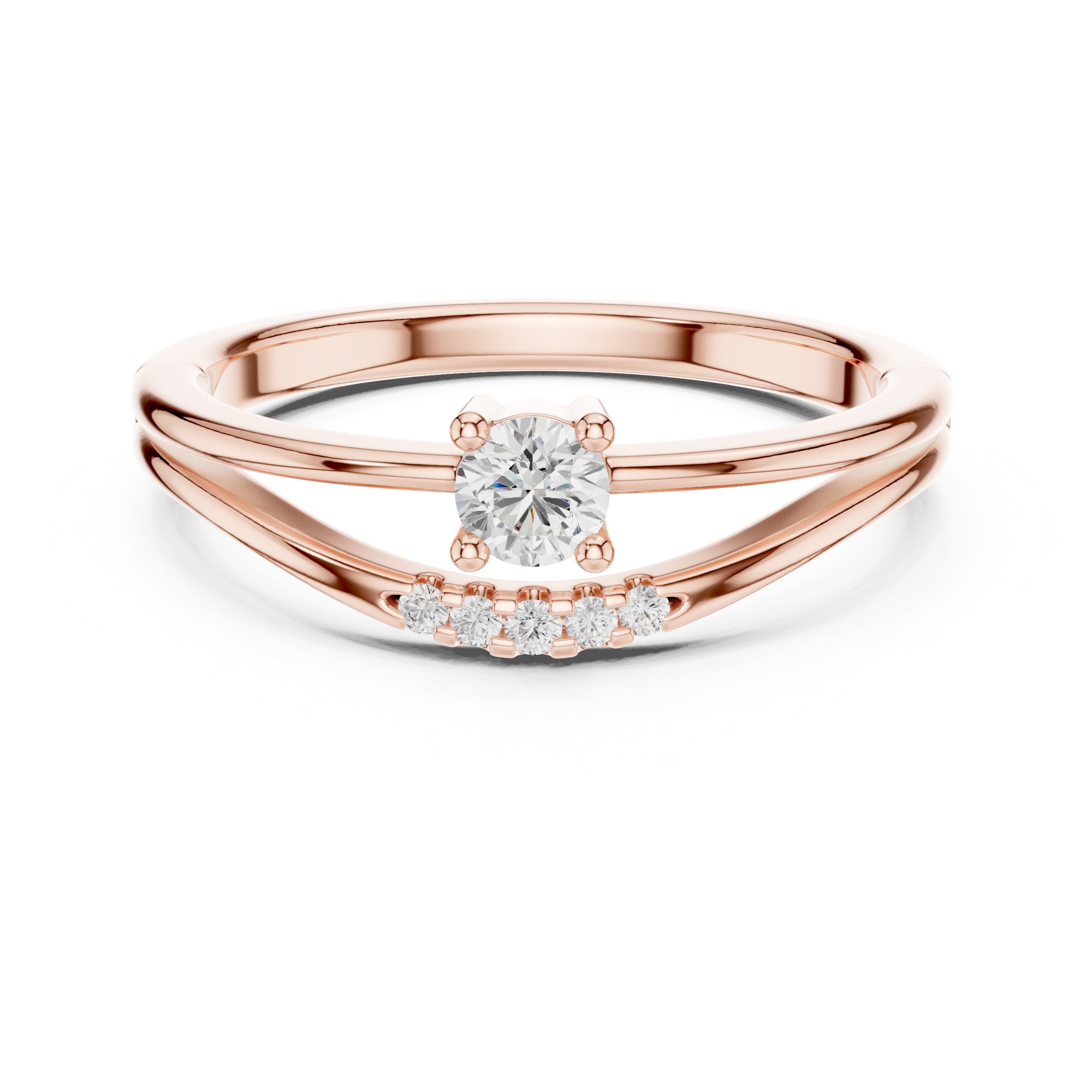 Pearl Halo Diamond Engagement Ring in Rose Gold - VYKA Diamonds