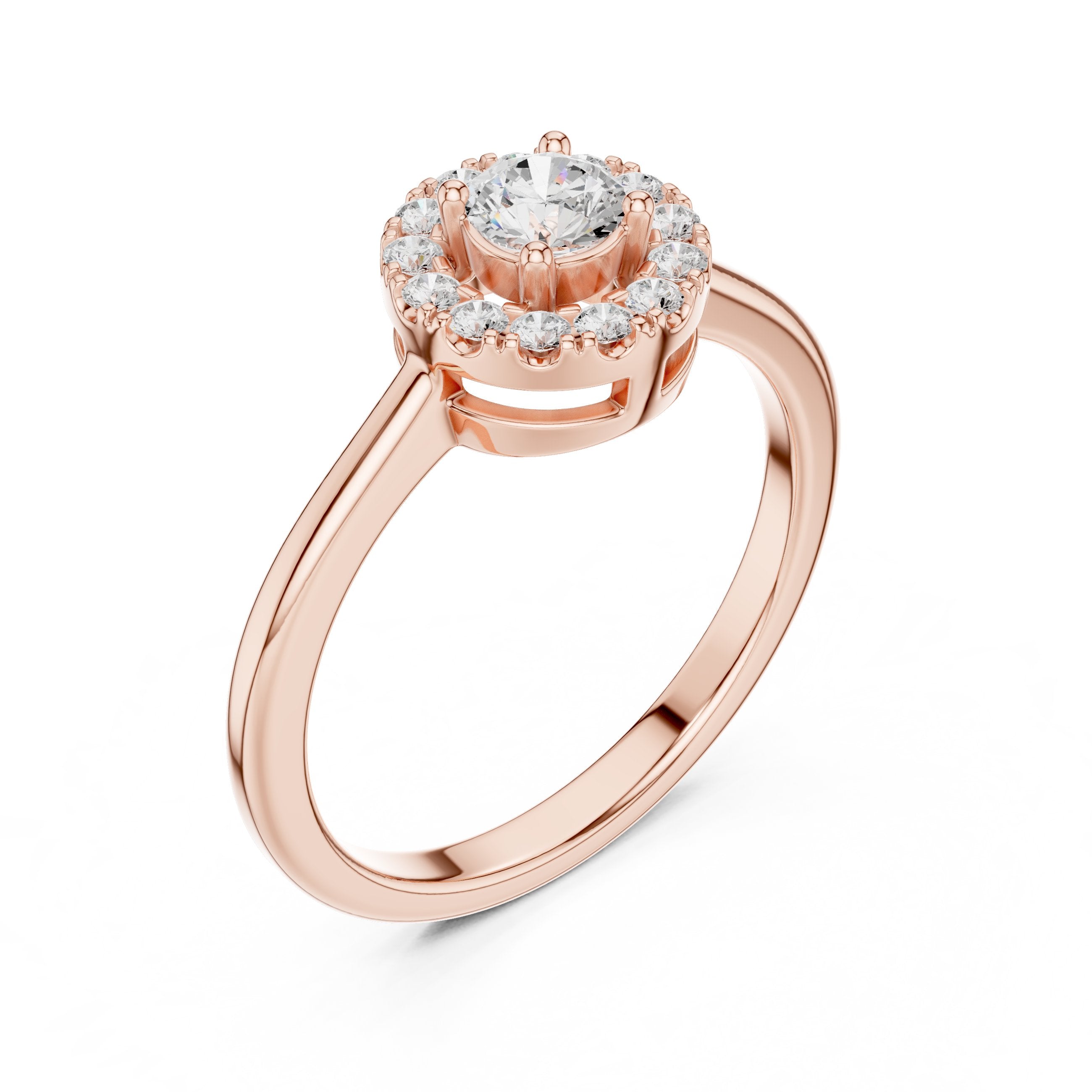 Celestial Cathedral Diamond Engagement Ring in Rose Gold - VYKA Diamonds