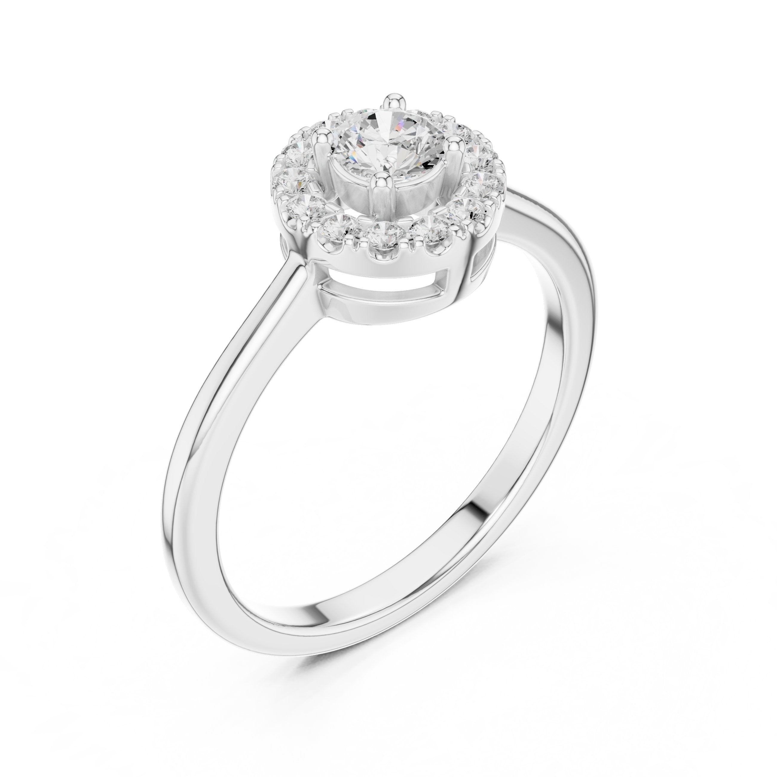 Celestial Cathedral Diamond Engagement Ring in White Gold - VYKA Diamonds