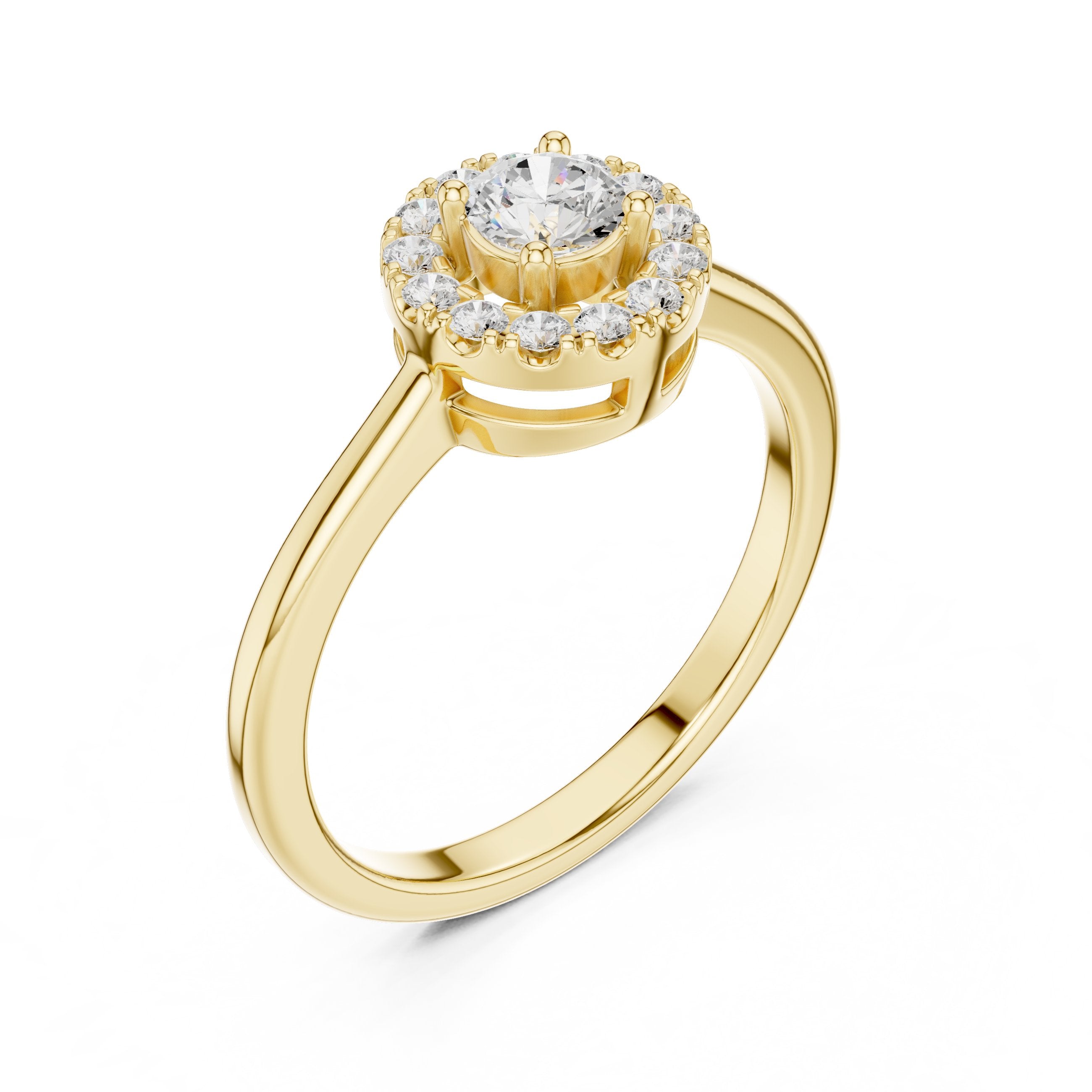 Celestial Cathedral Diamond Engagement Ring in Yellow Gold - VYKA Diamonds