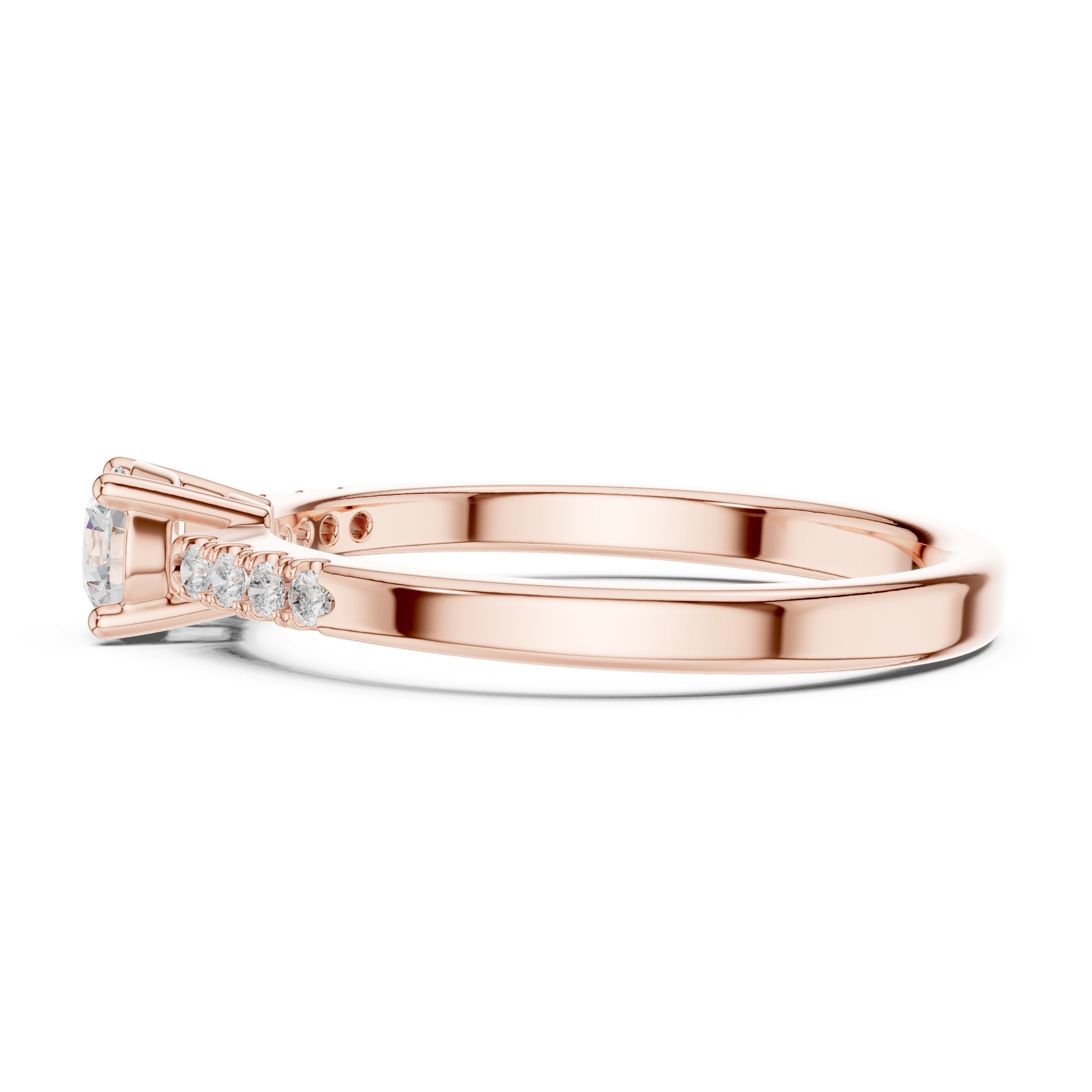 Enchanting Floral Diamond Engagement Ring in Rose Gold - VYKA Diamonds