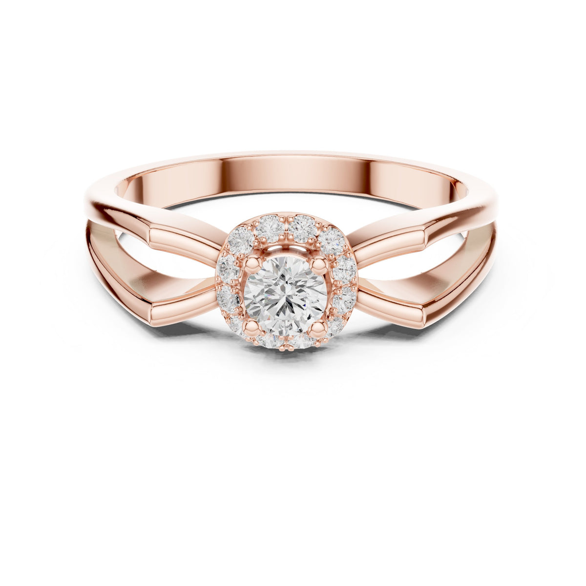 Heavenly Cluster Diamond Engagement Ring