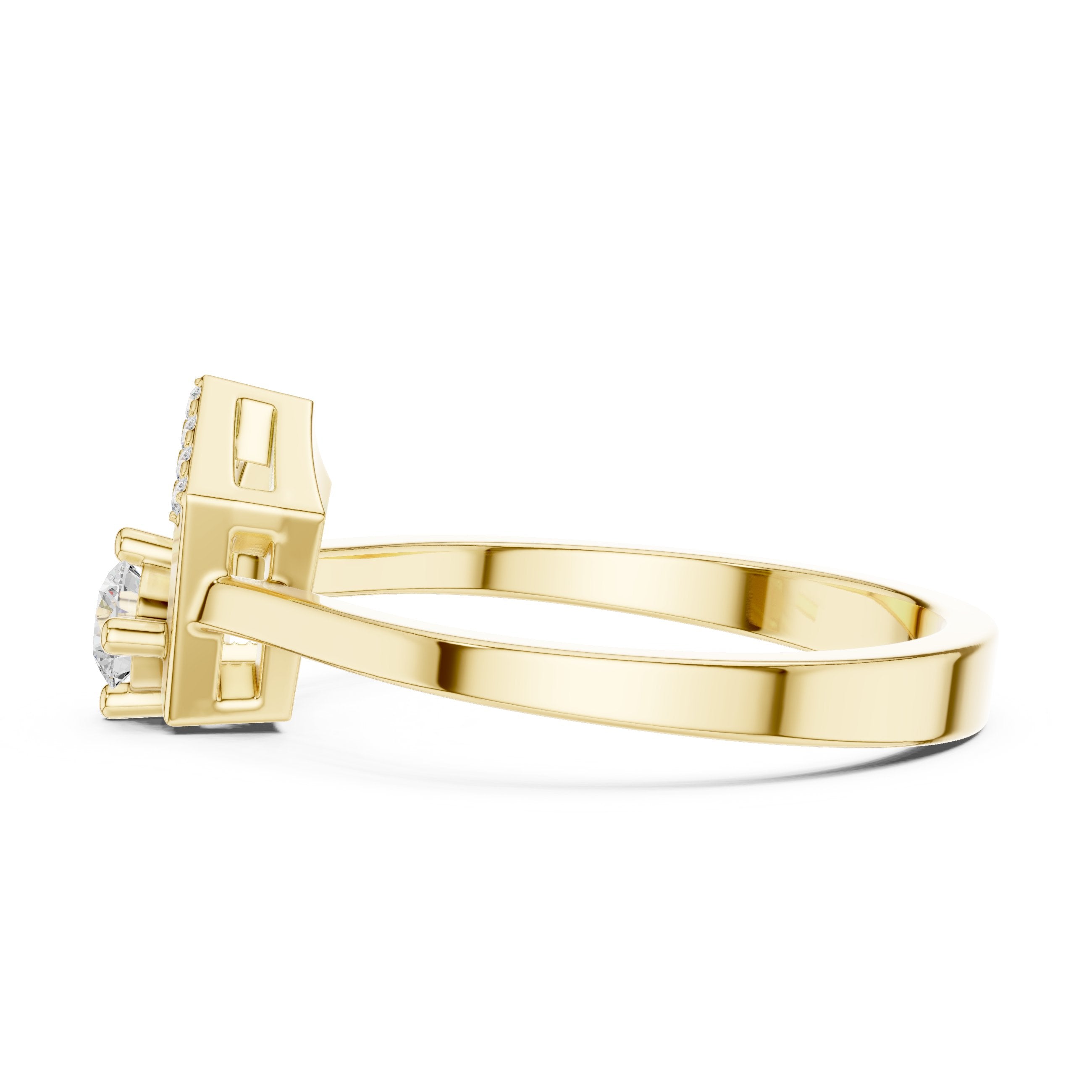 Dawn Filigree Diamond Engagement Ring in Yellow Gold - VYKA Diamonds