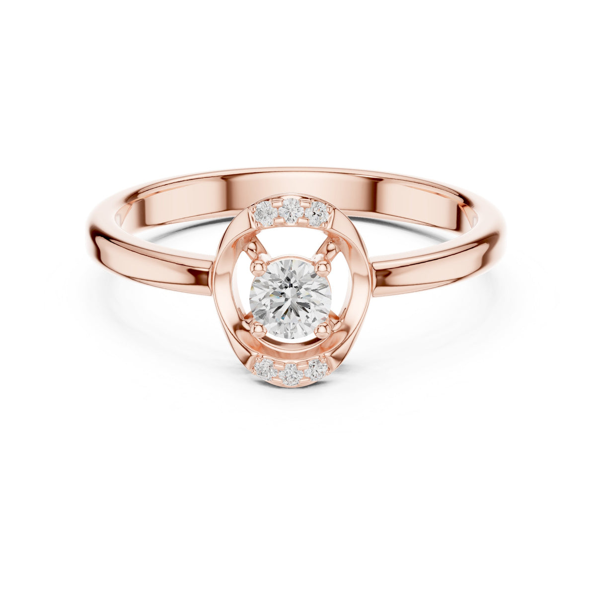 Opal Channel Set Diamond Engagement Ring