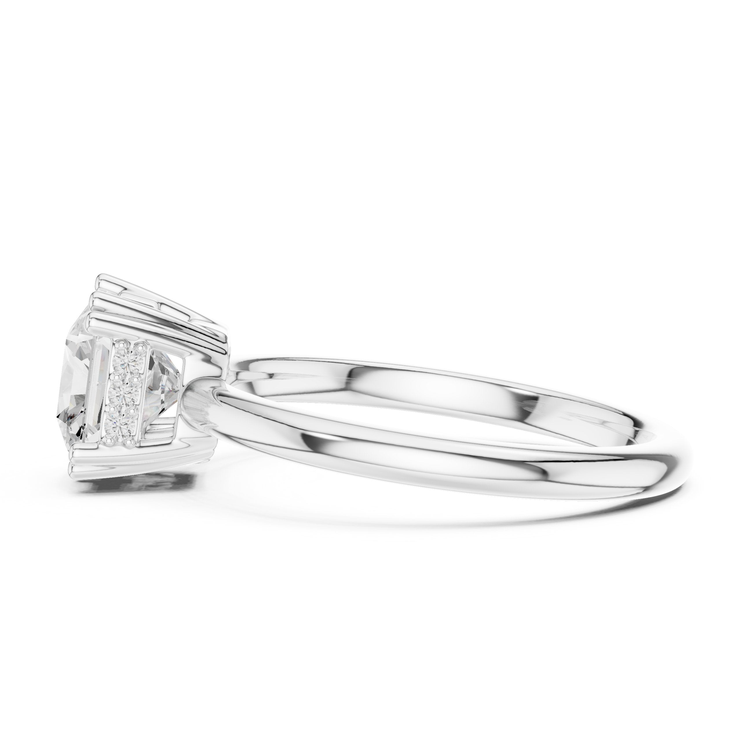 Radiant Cut Solitaire Engagement Ring in White Gold - VYKA Diamonds