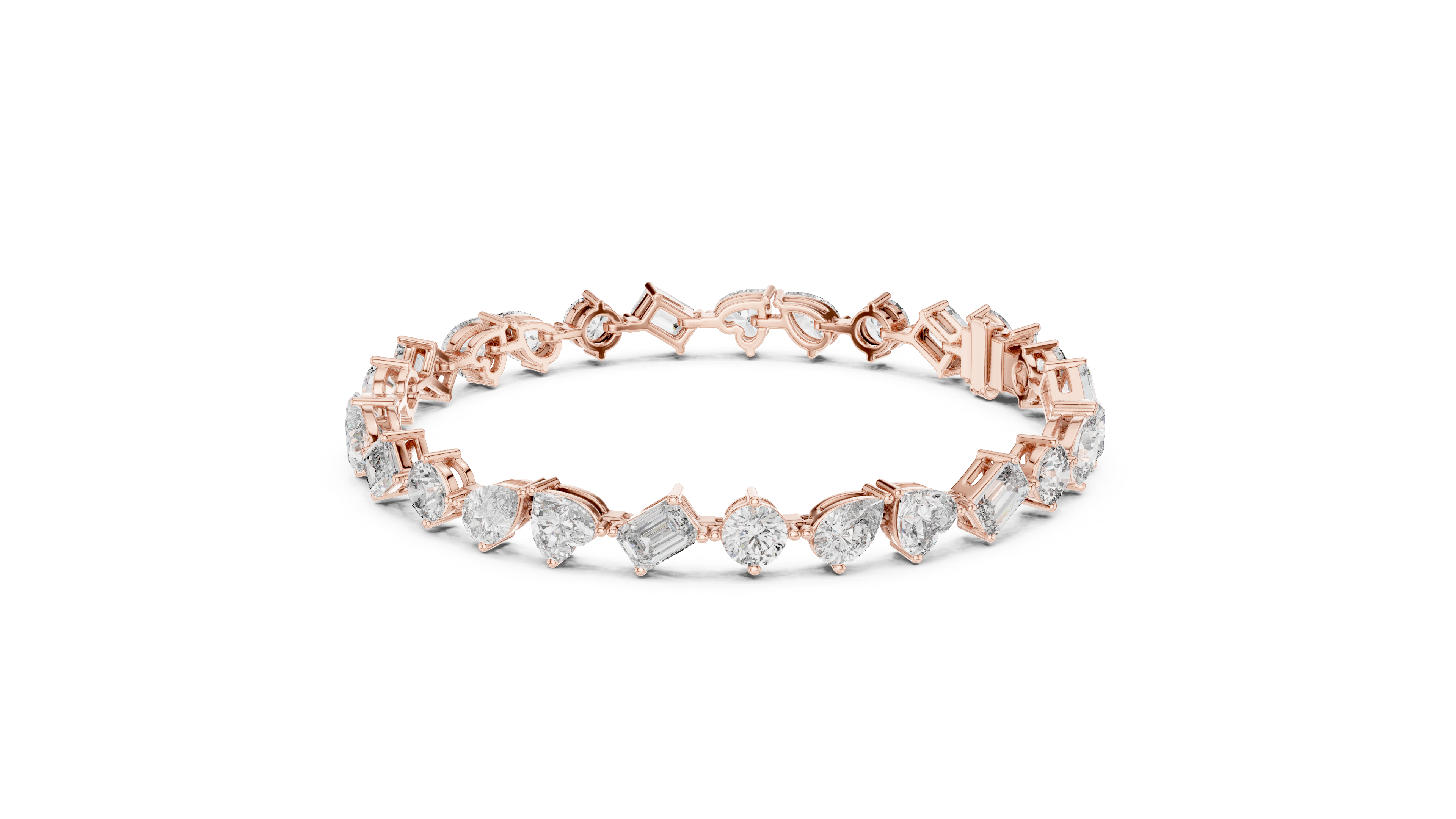 Solitaire Drop Chain Bracelet in Rose Gold - VYKA Diamonds