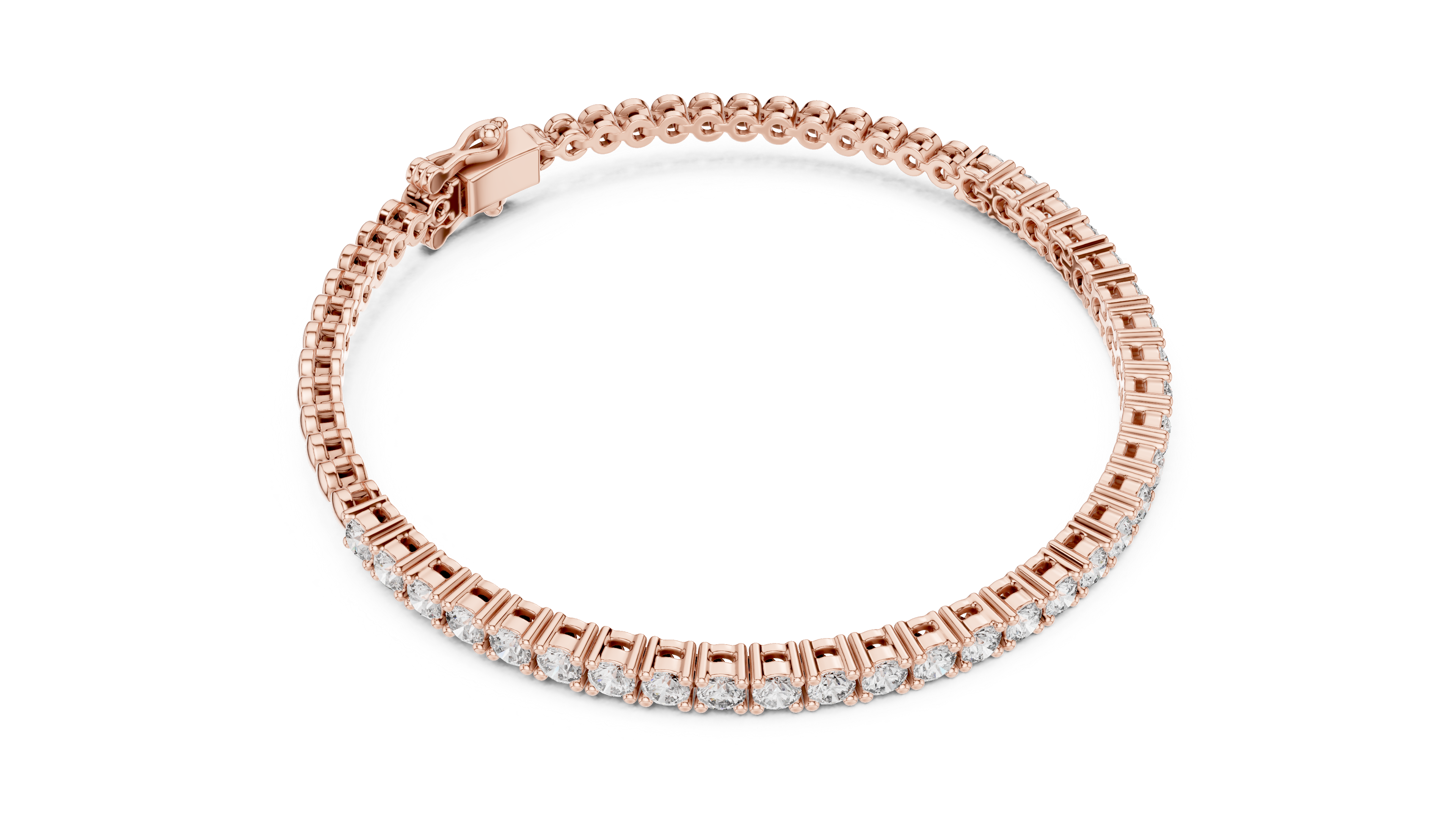Petite Collet Diamond Bracelet in Rose Gold - VYKA Diamonds