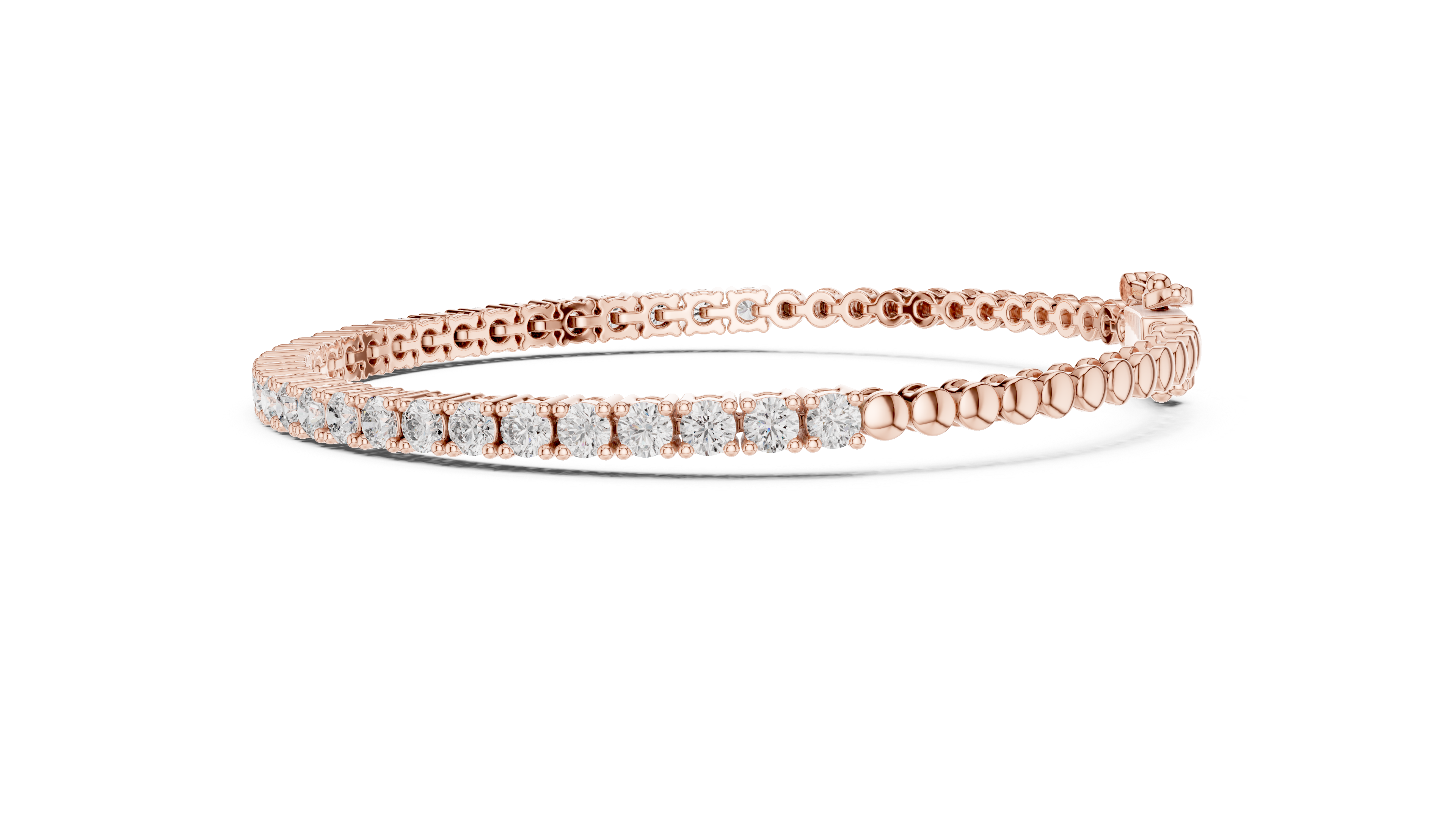 Petite Collet Diamond Bracelet in Rose Gold - VYKA Diamonds