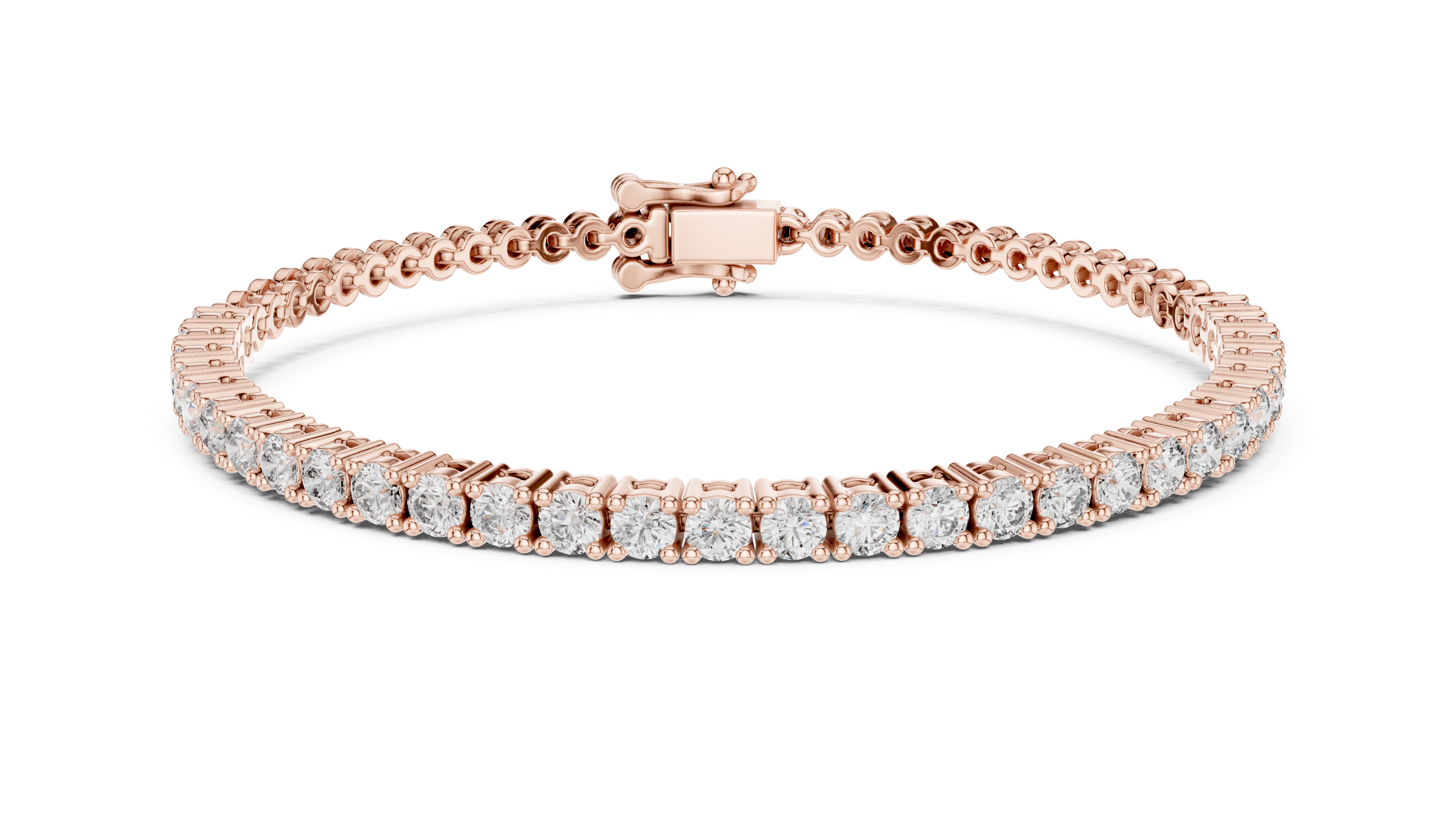 Petite Collet Diamond Bracelet in Rose Gold - VYKA Diamonds